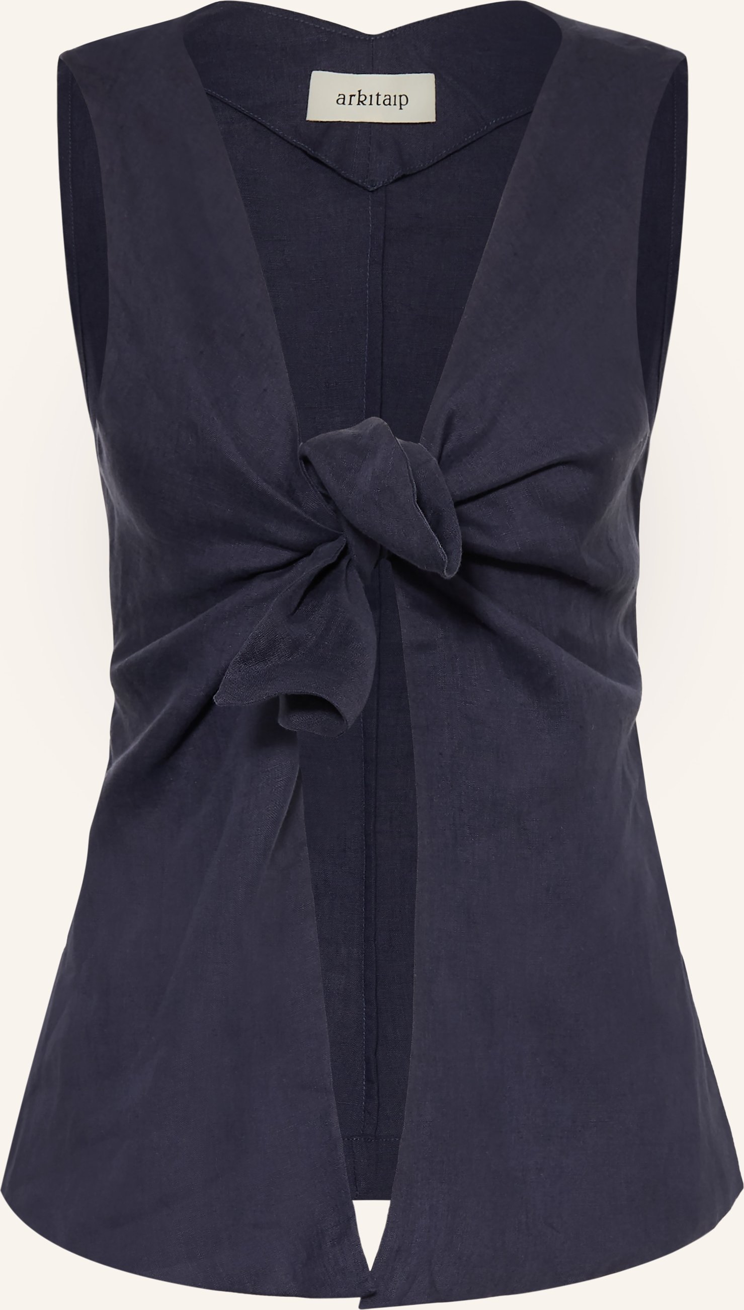 Arkitaip Leinenweste Lucia blau