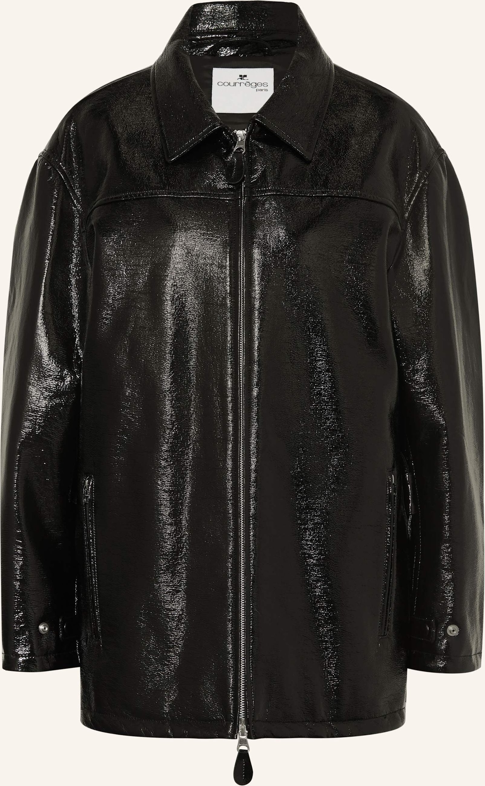 Courrèges Jacke In Lederoptik schwarz