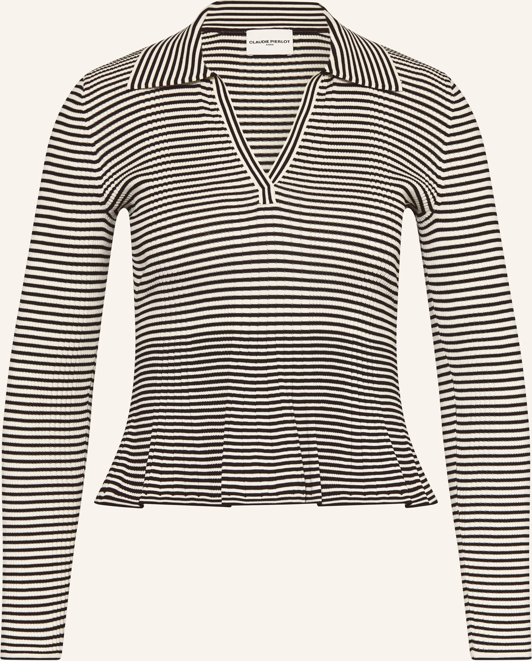 Claudie Pierlot Jersey-Poloshirt Mantessa schwarz