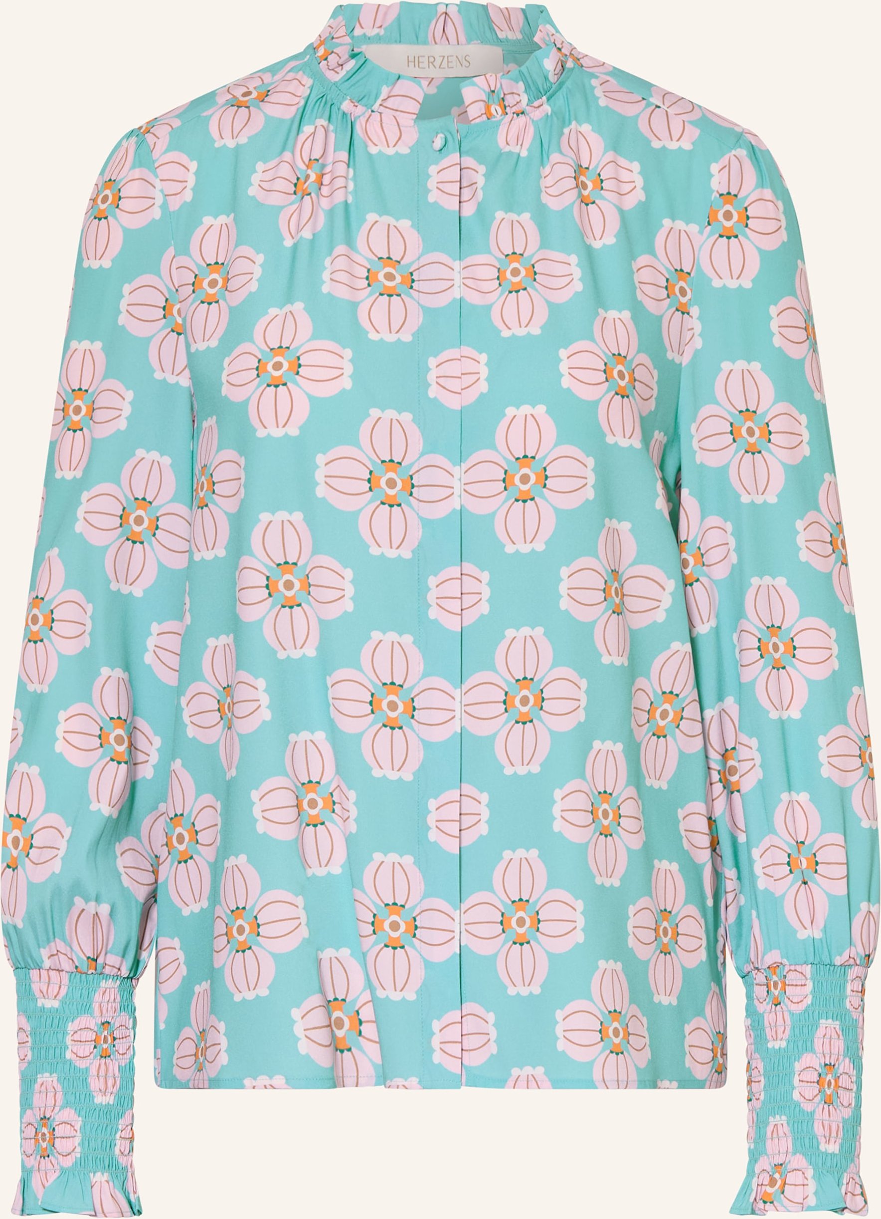 Herzens Blusenshirt Aus Seide blau