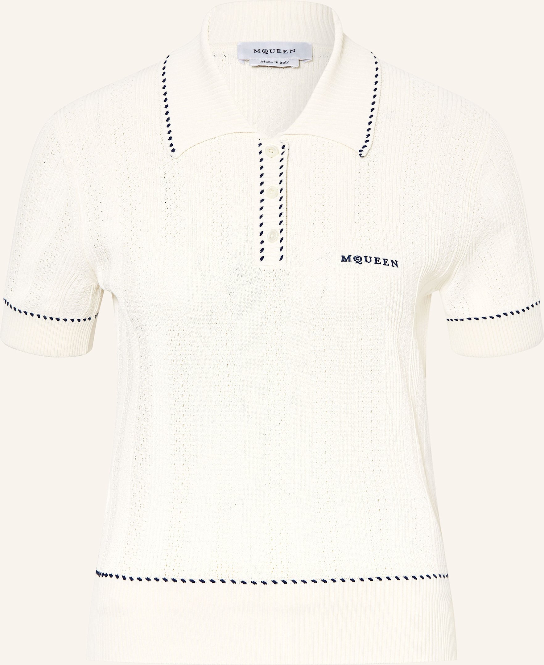 Mcqueen Strick-Poloshirt weiss