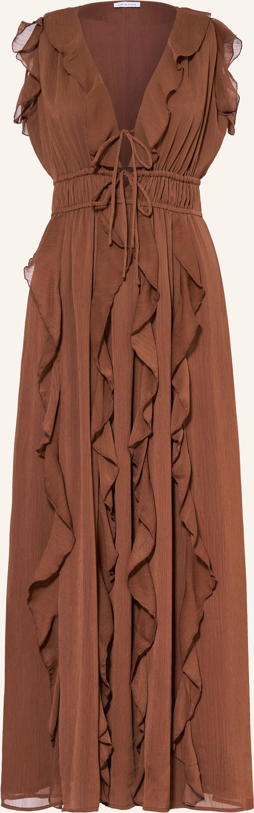 Mrs & Hugs Kleid Mit Volants beige