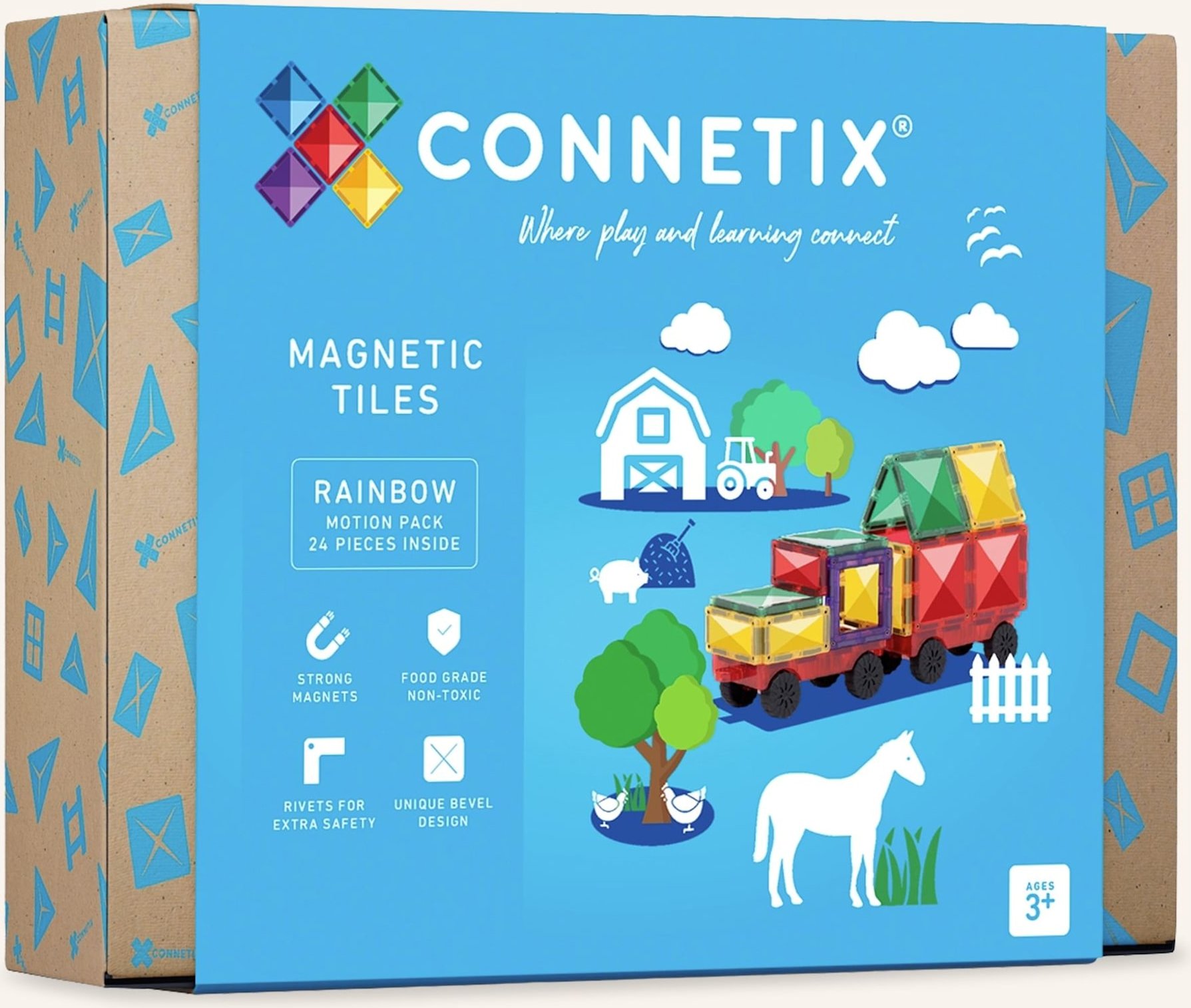 Connetix Bewegungs-Set Regenbogen gruen
