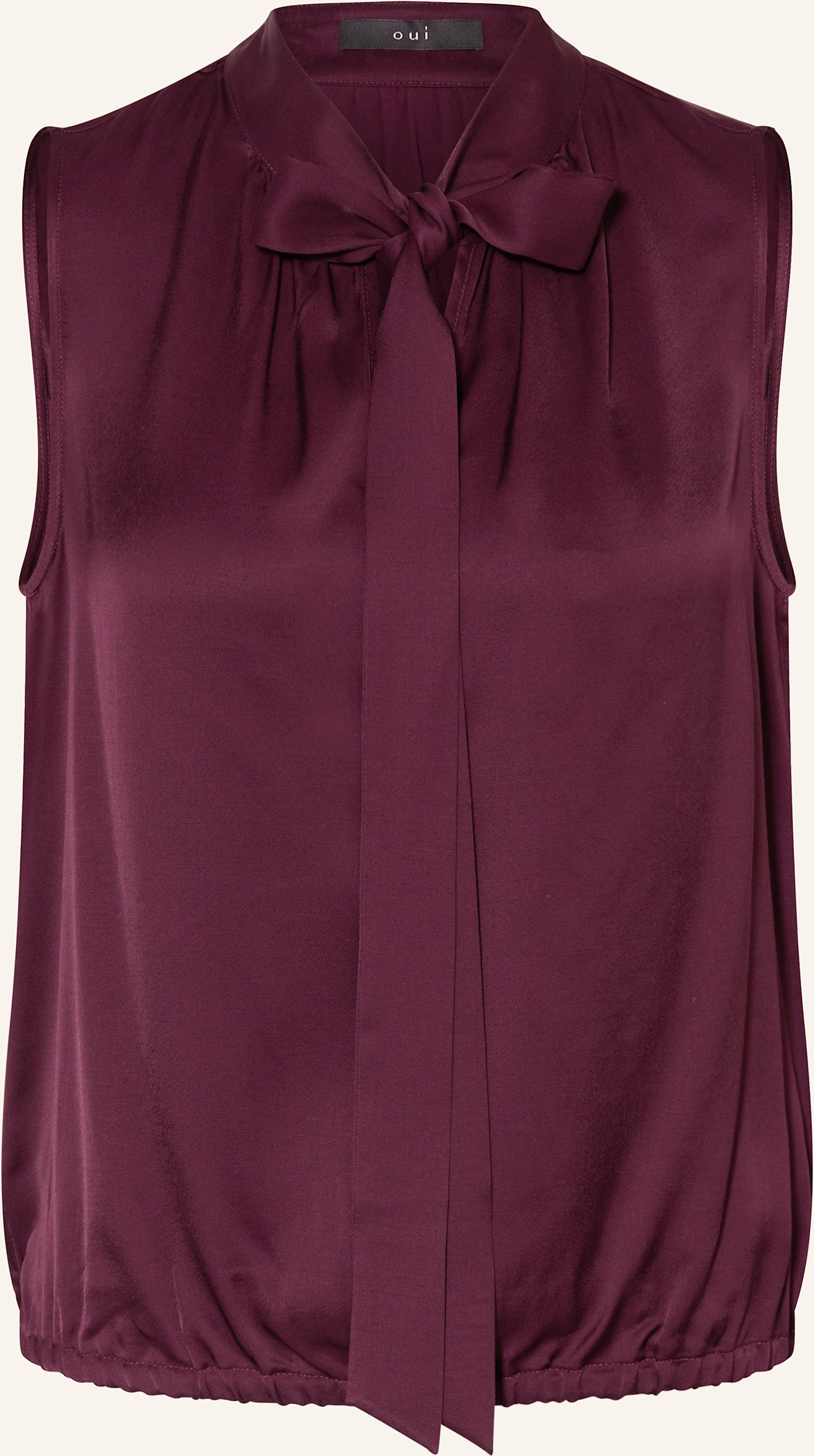 Oui Blusentop Aus Satin lila