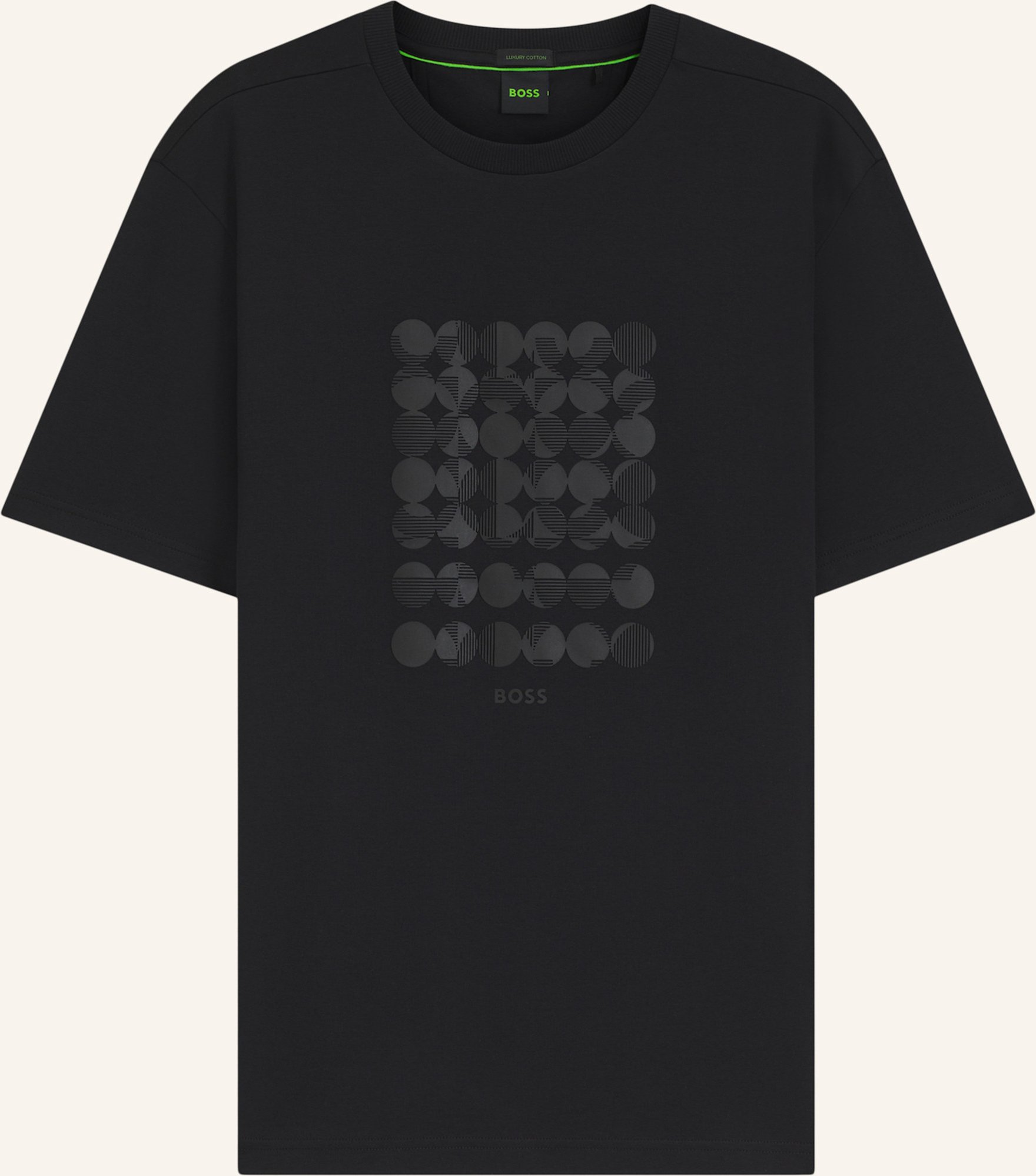 Boss T-Shirt Tee Print Striped Cz Relaxed Fit schwarz