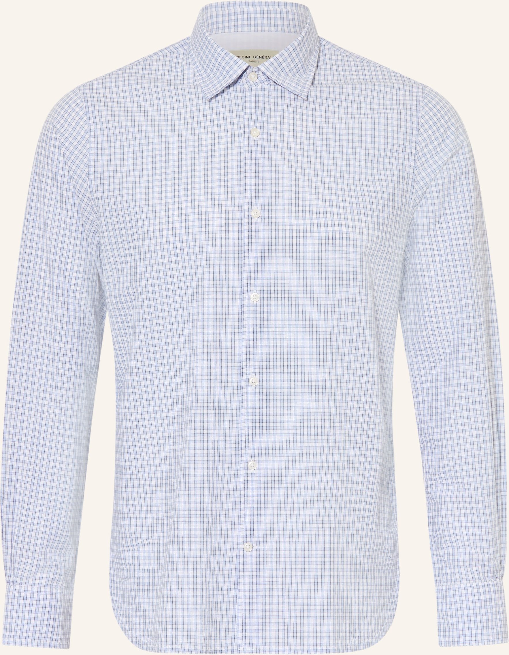 Officine Générale Hemd Younes Comfort Fit blau