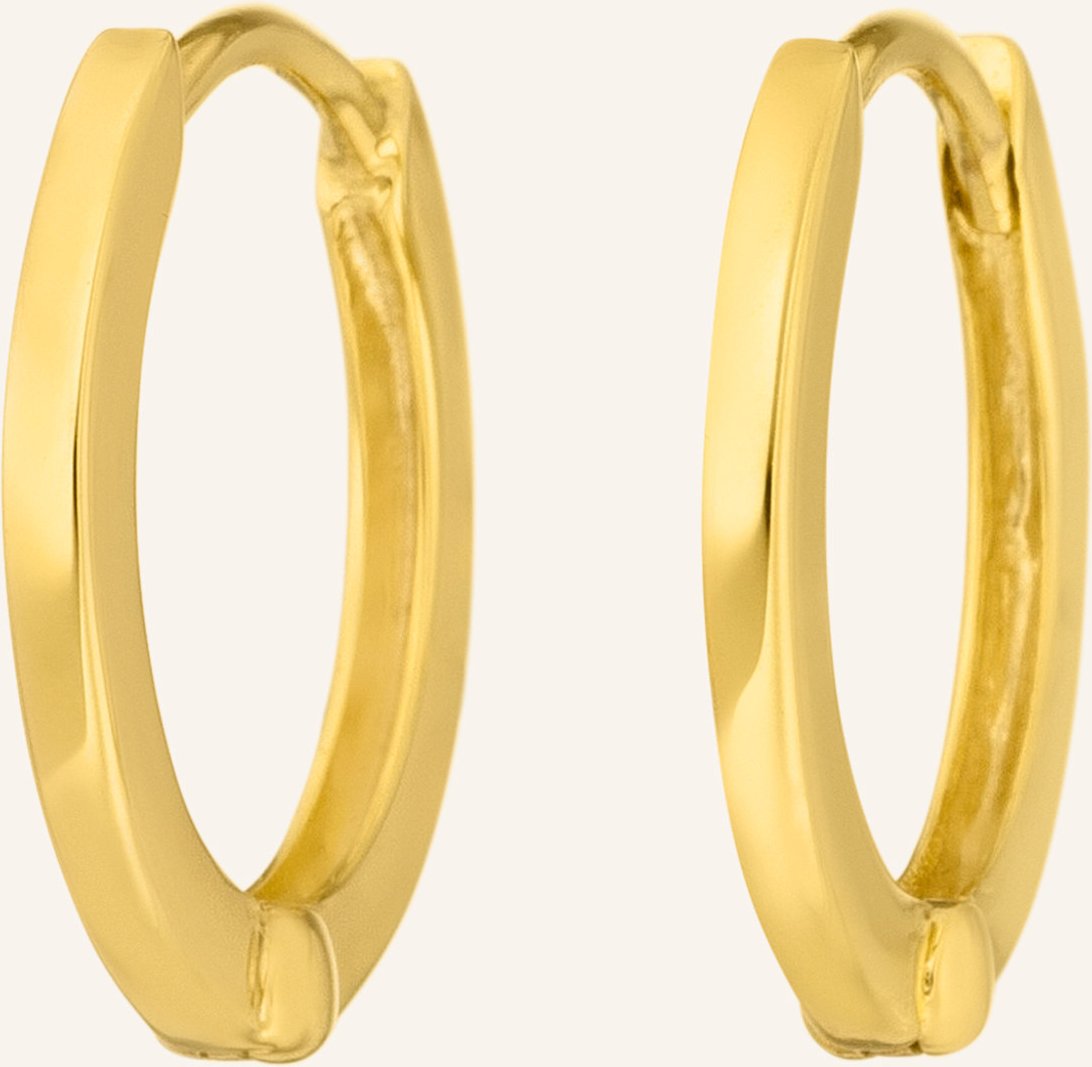 Leaf Creolen Mini Klappcreolen Aus 14 Karat Gelbgold gold