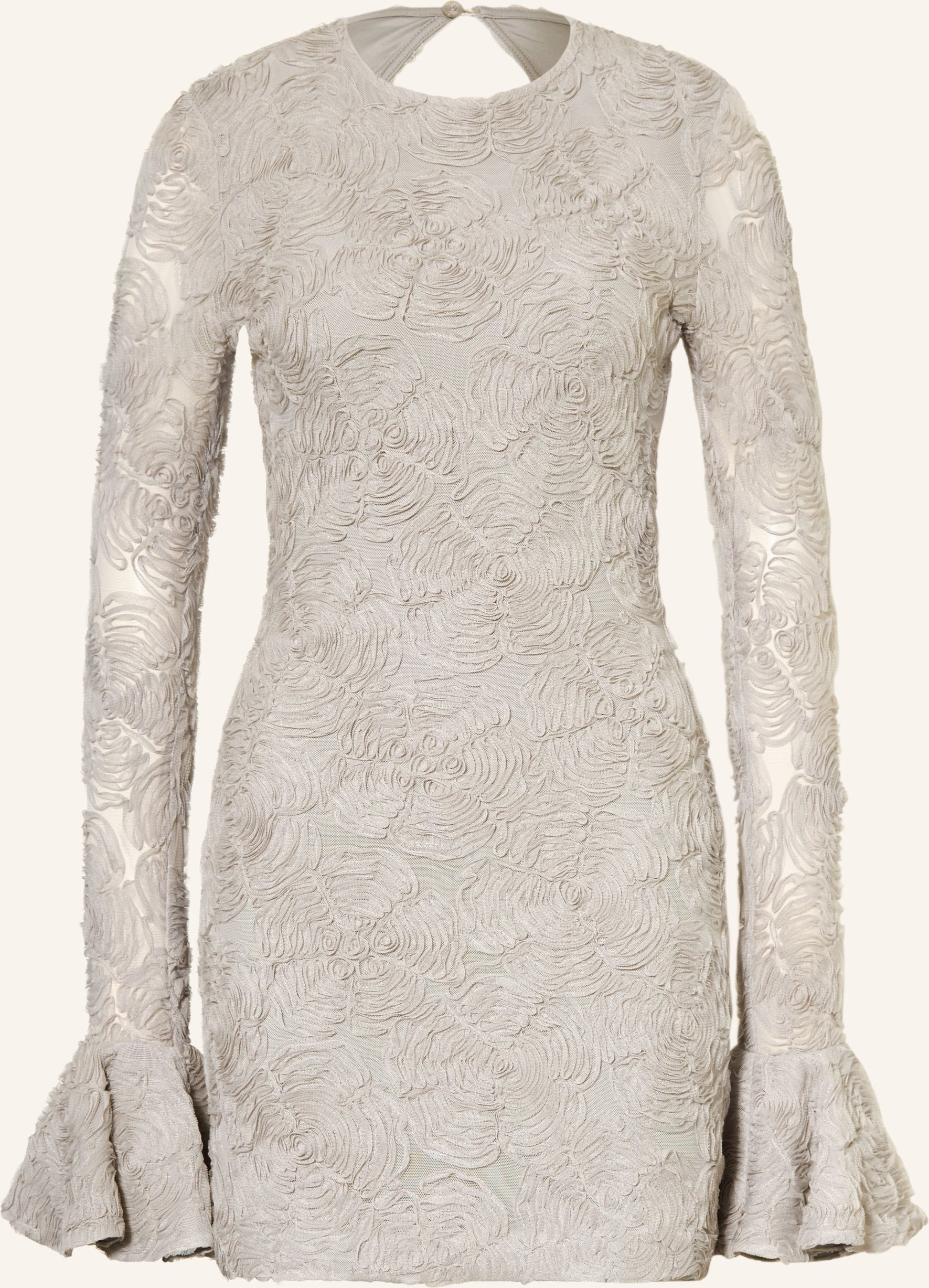 Rotate Mesh-Kleid Mit Volants grau