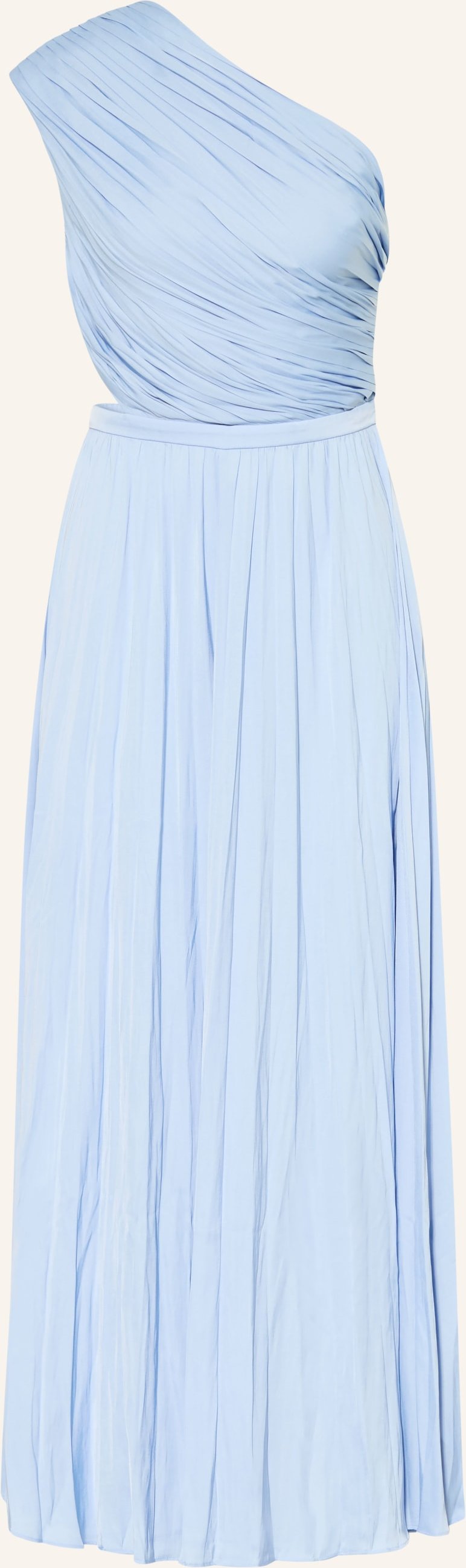 Maje One-Shoulder-Kleid Aus Satin Mit Cut-Out blau