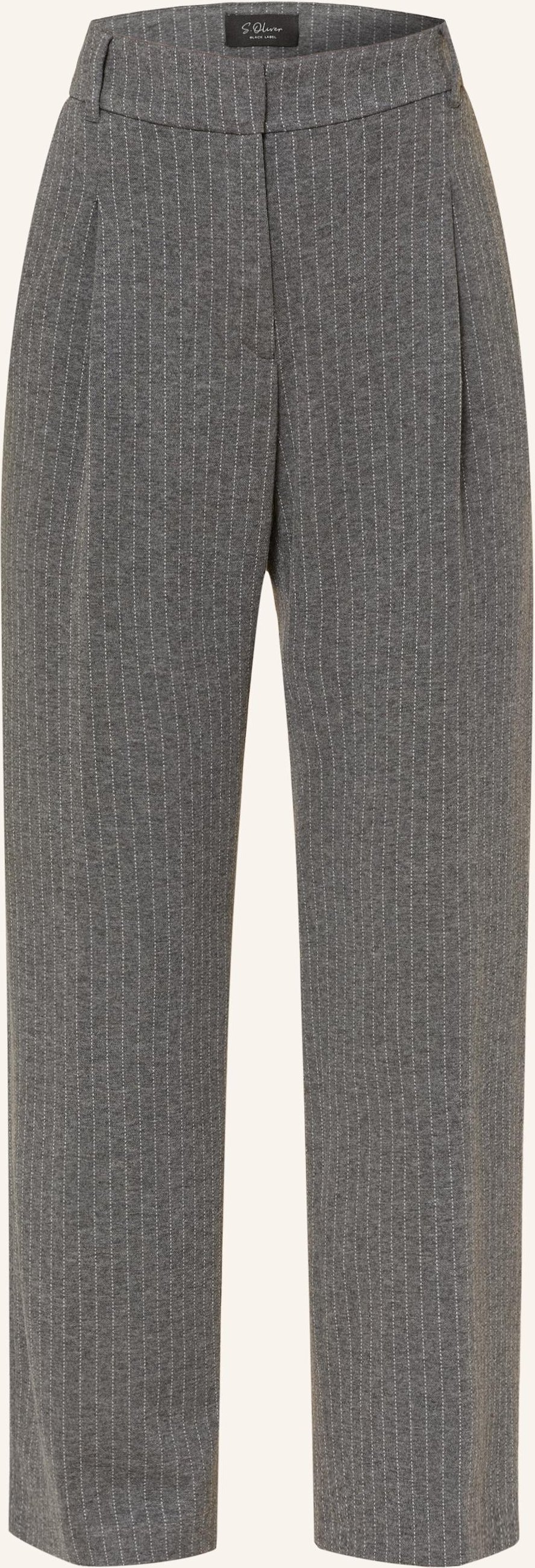 S.Oliver Black Label Marlenehose Aus Jersey grau