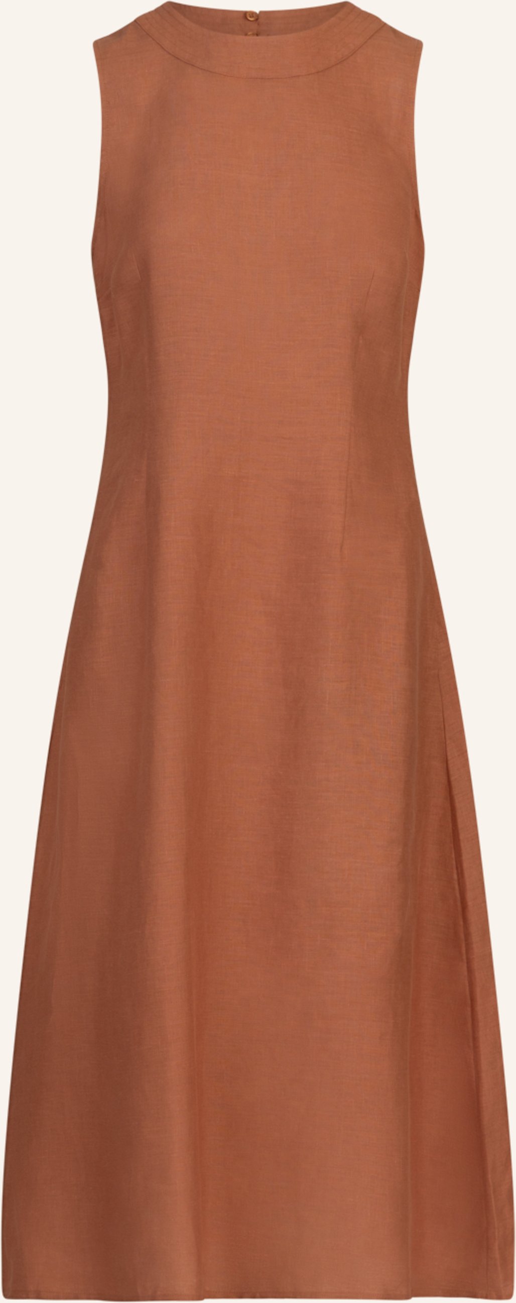 Mint & Mia Langes Leinen Kleid braun