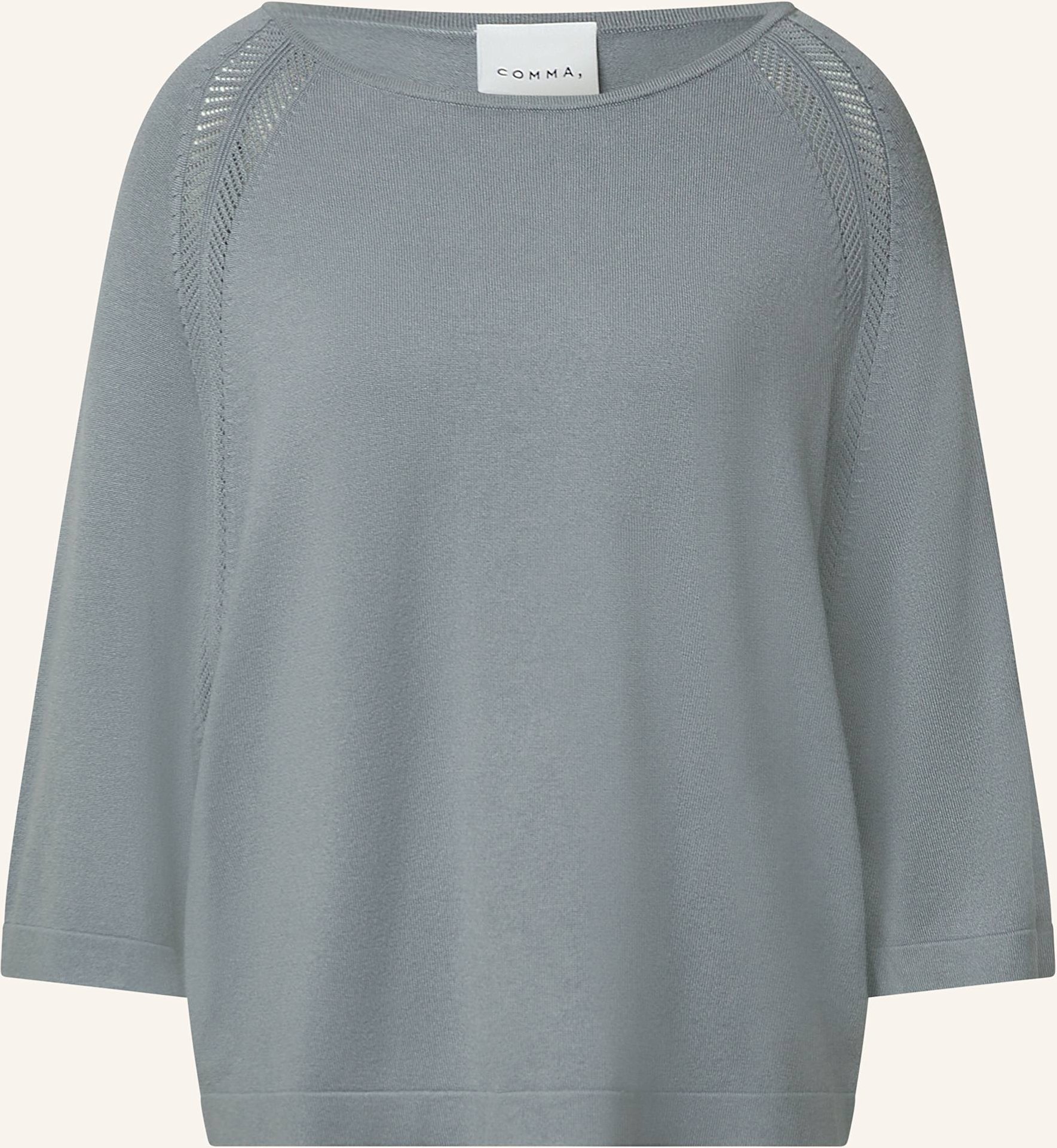 Comma Pullover Mit 3/4-Arm blau