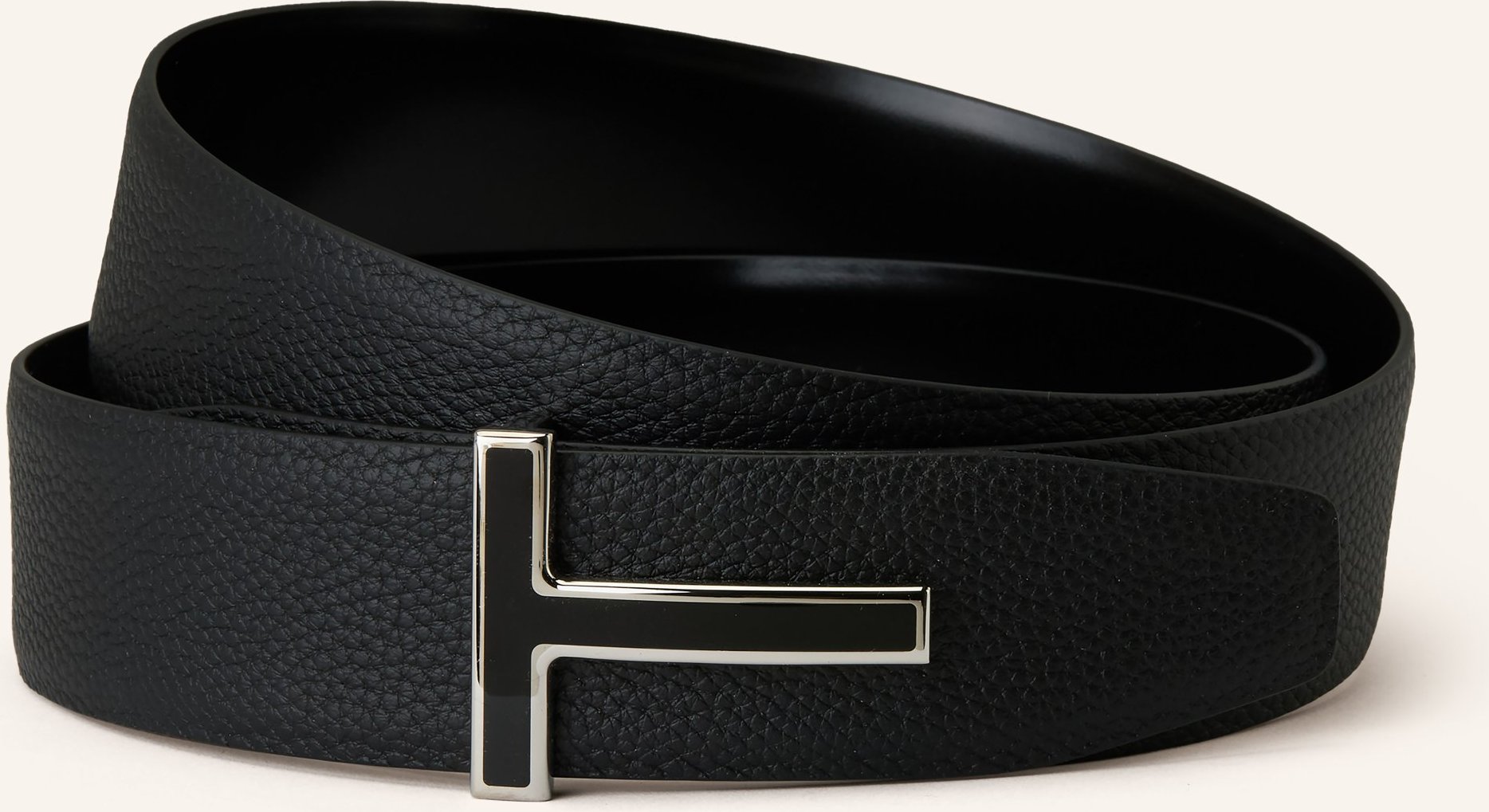 Tom Ford Ledergürtel Zum Wenden schwarz