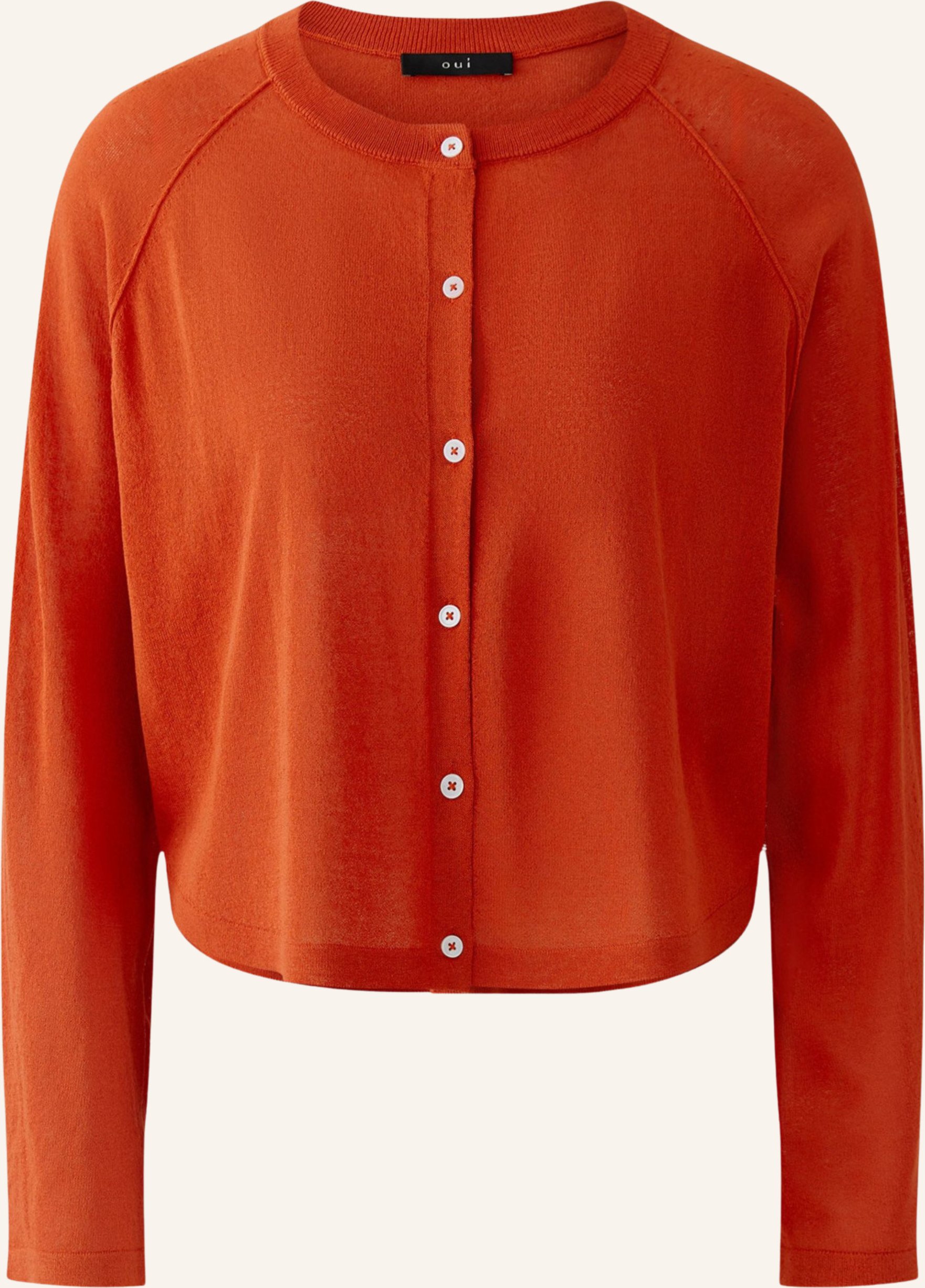 Oui Strickjacke orange