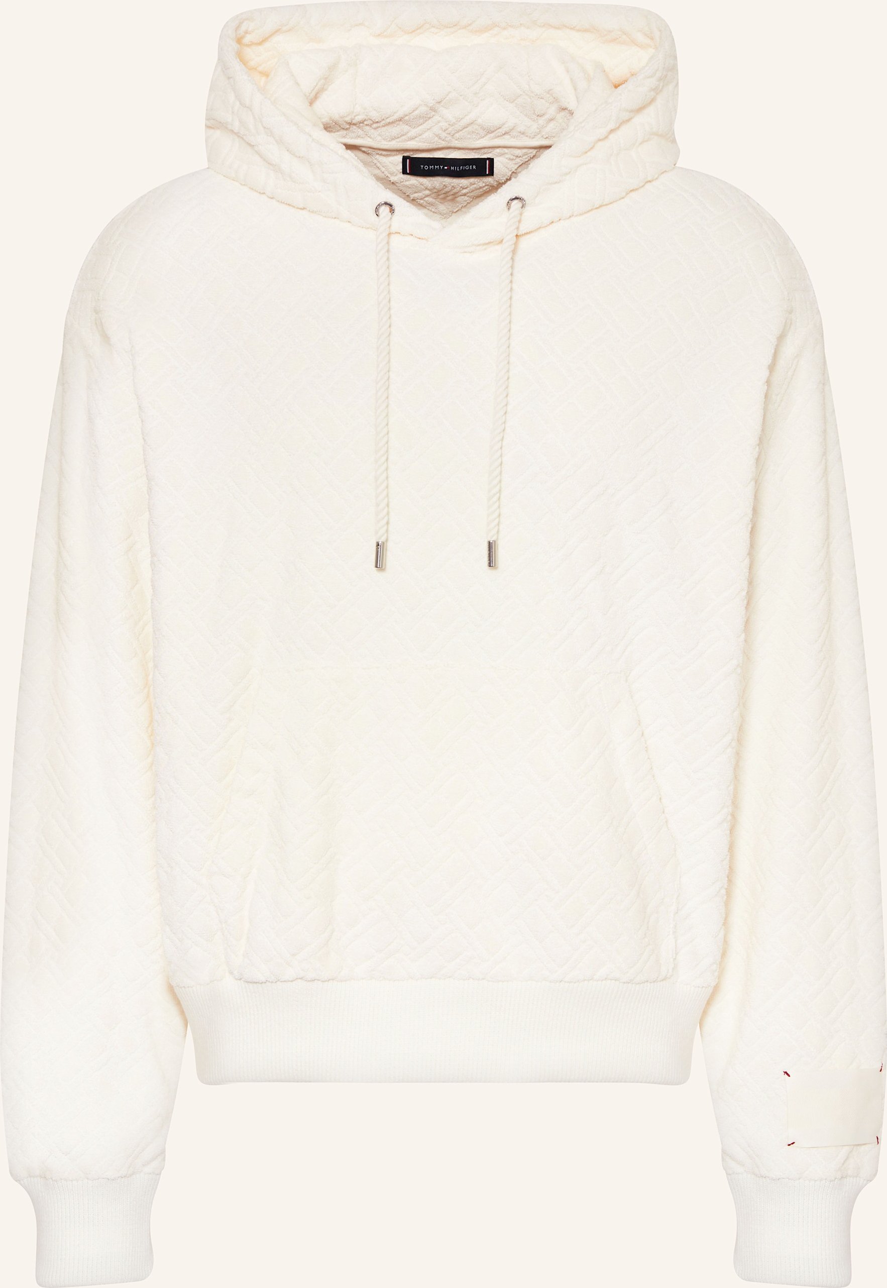 Tommy Hilfiger Jacquard-Hoodie weiss