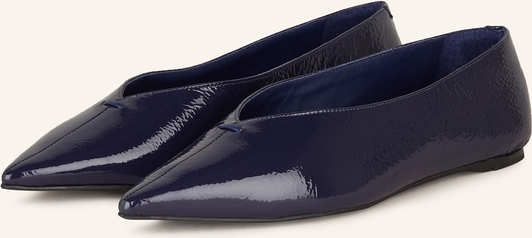 Carrano Lackballerinas blau