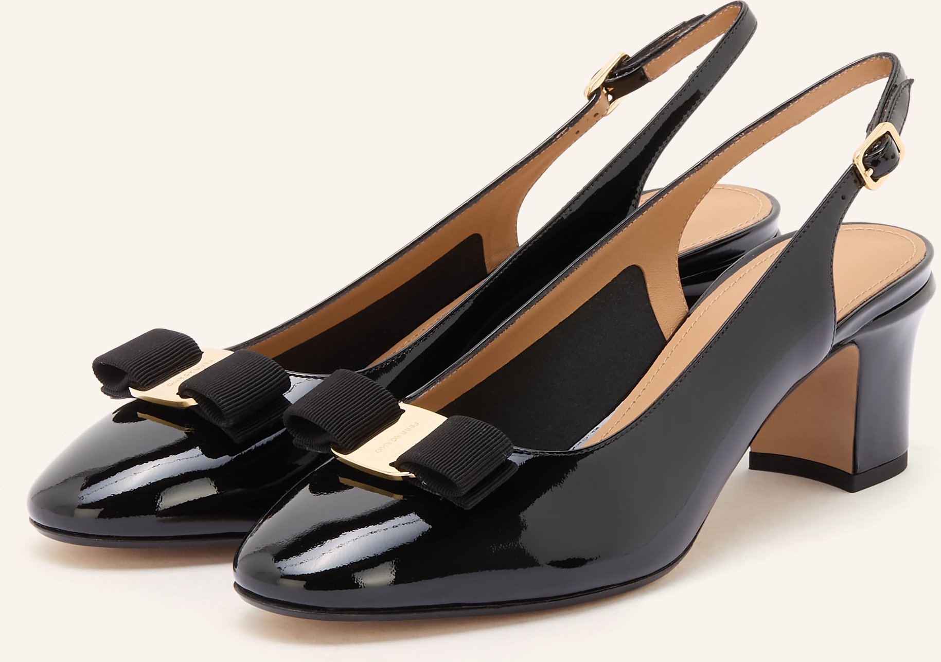 Ferragamo Slingpumps New Vara schwarz