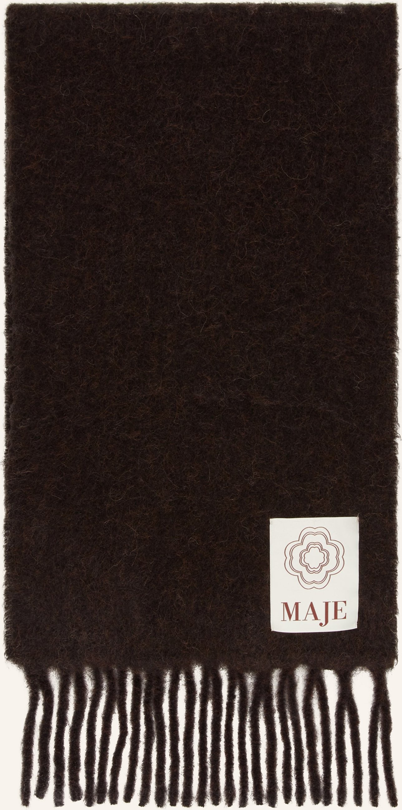 Maje Schal Mit Alpaka braun