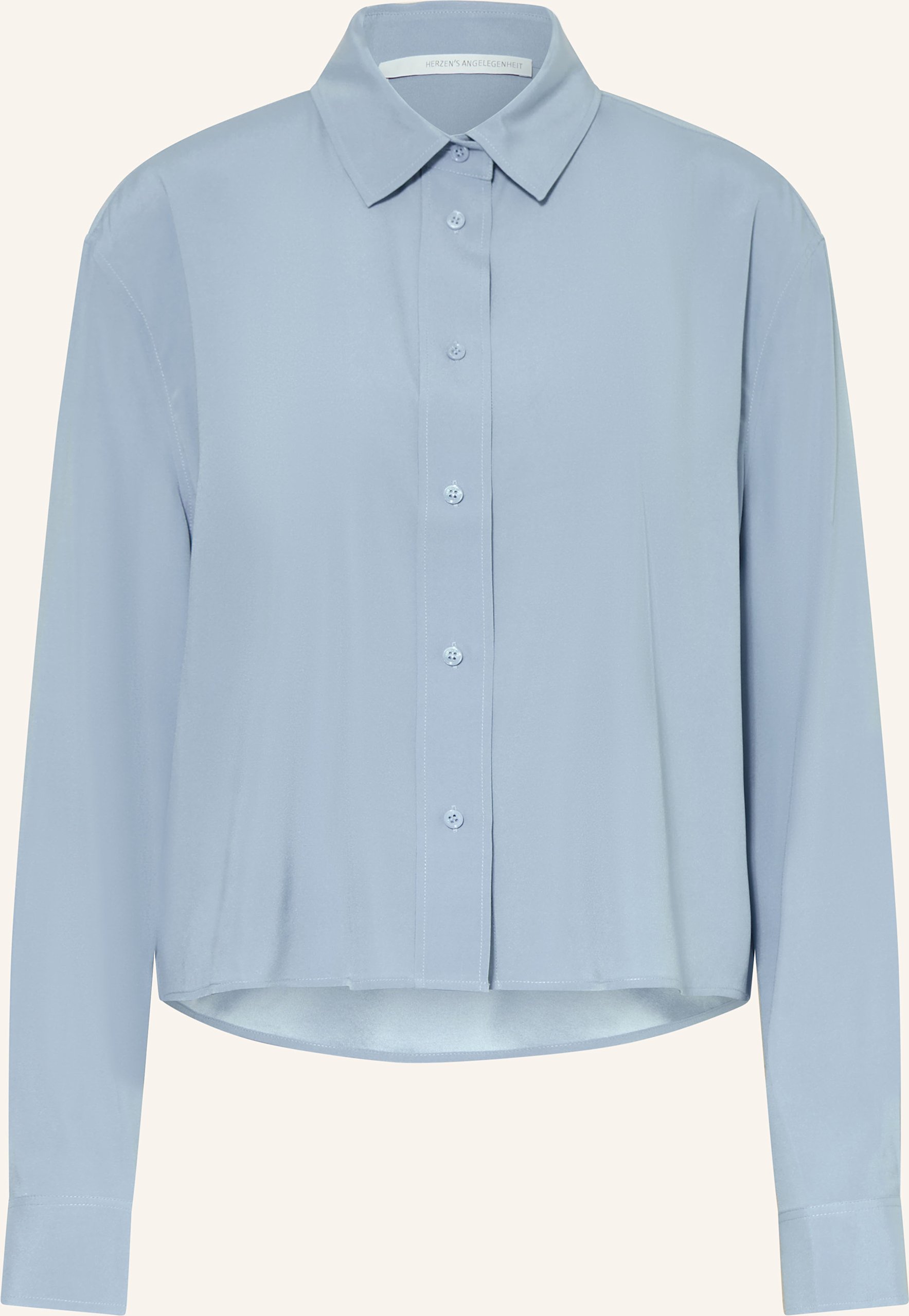 Herzen's Angelegenheit Hemdbluse Aus Seide blau