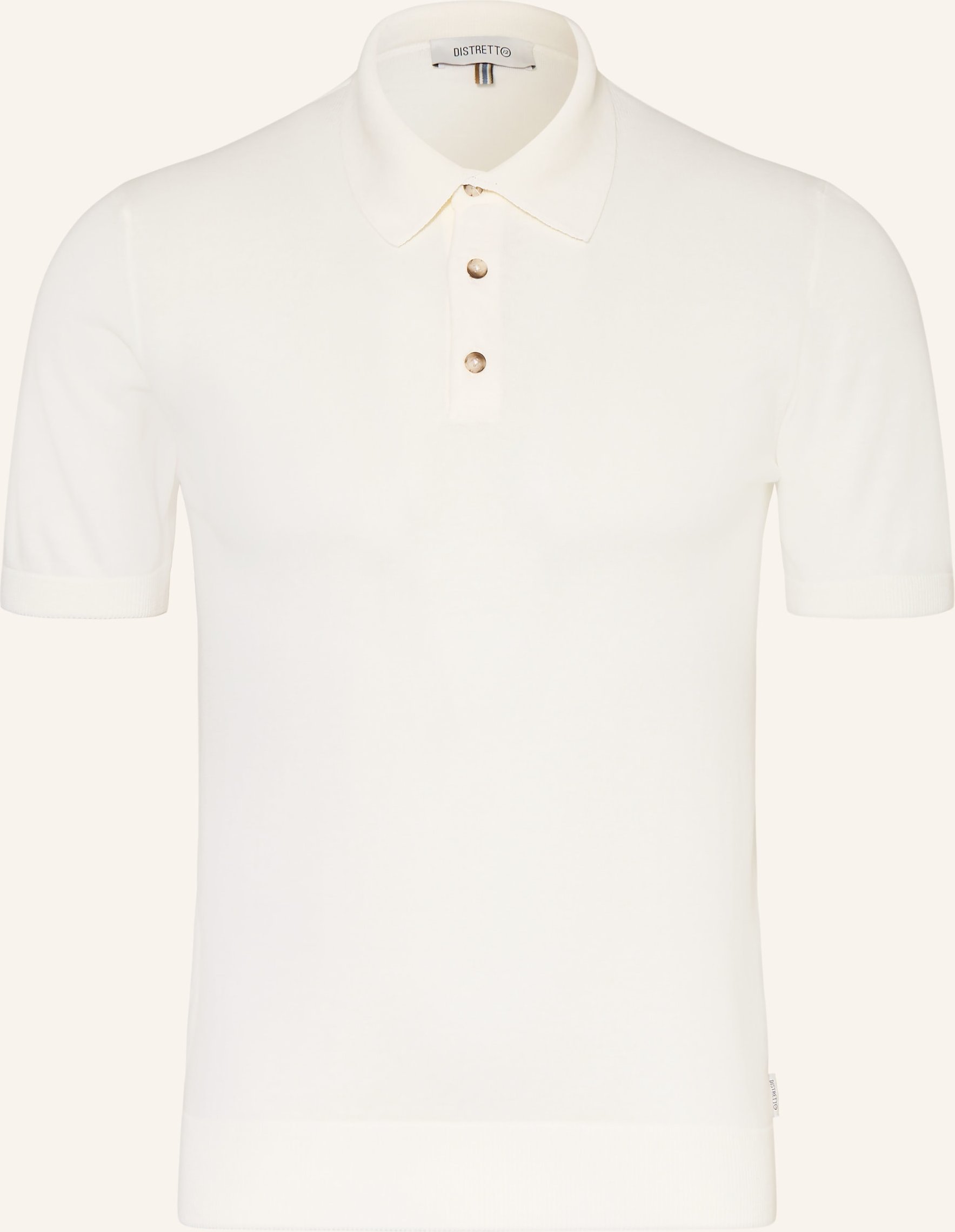 Distretto 12 Strick-Poloshirt Carrara beige
