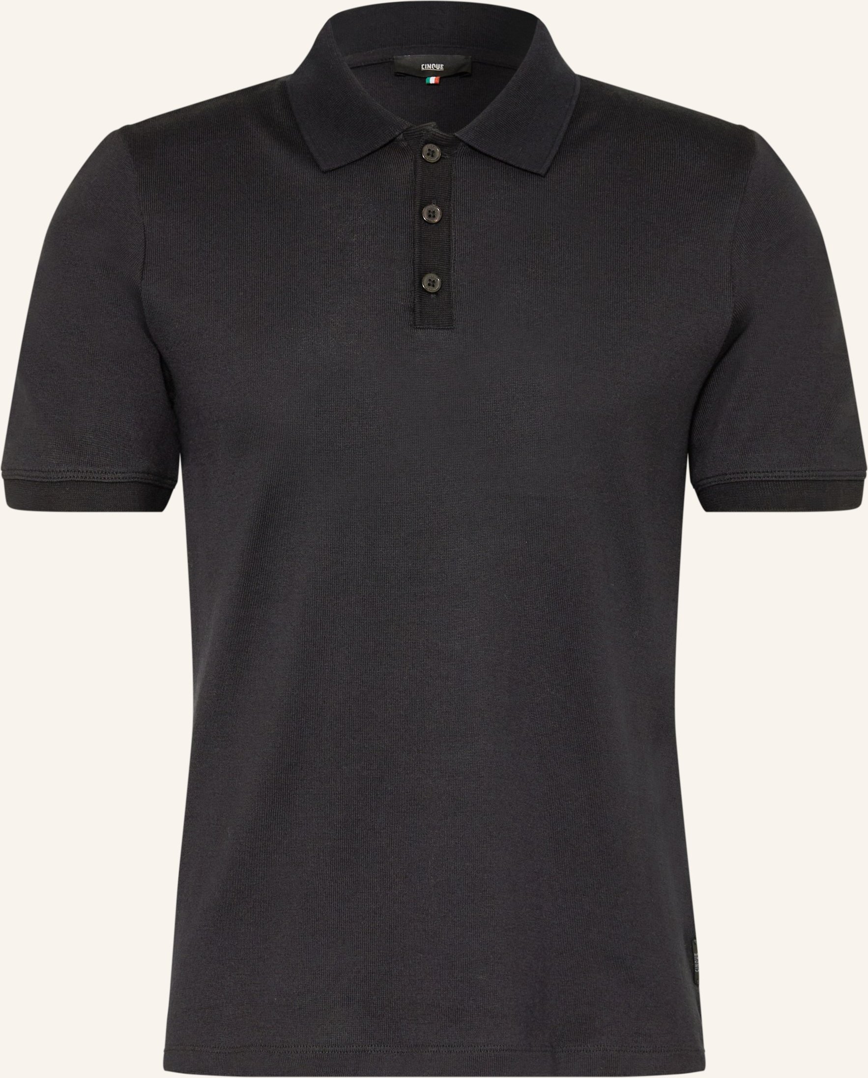 Cinque Jersey-Poloshirt Cibold schwarz