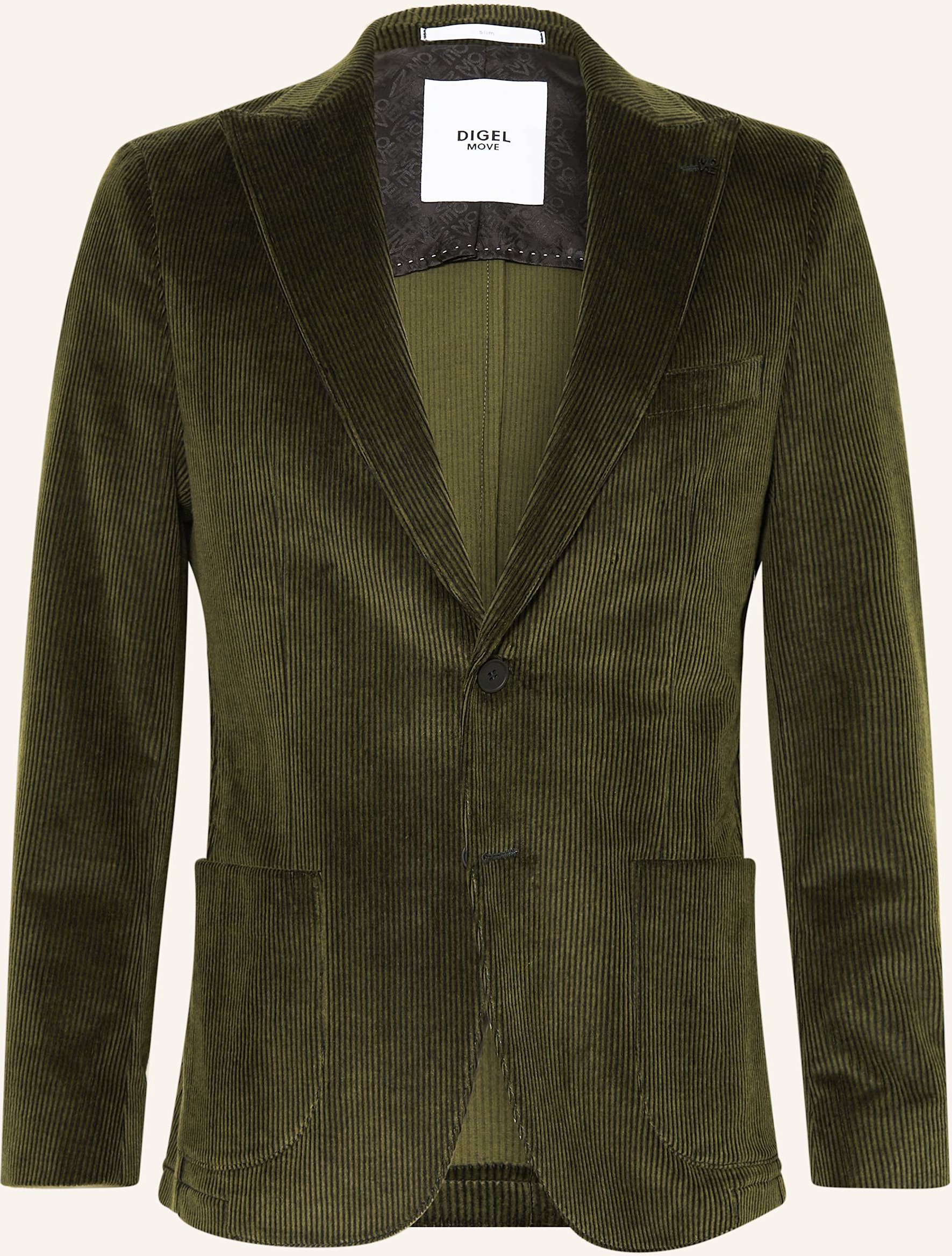 Digel Move Anzugsakko Aron Slim Fit Aus Cord gruen