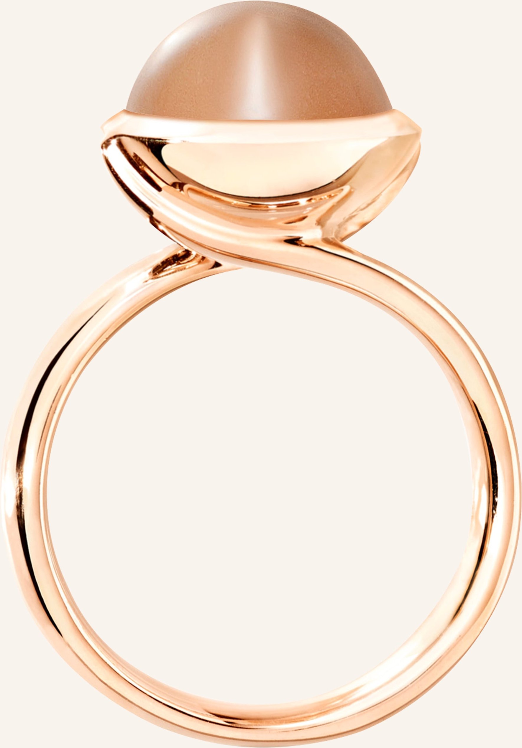 Tamara Comolli Ring Ring Bouton Large Moonstone Brown Aus 18k Roségold Mit Brauner Mondstein rosegold