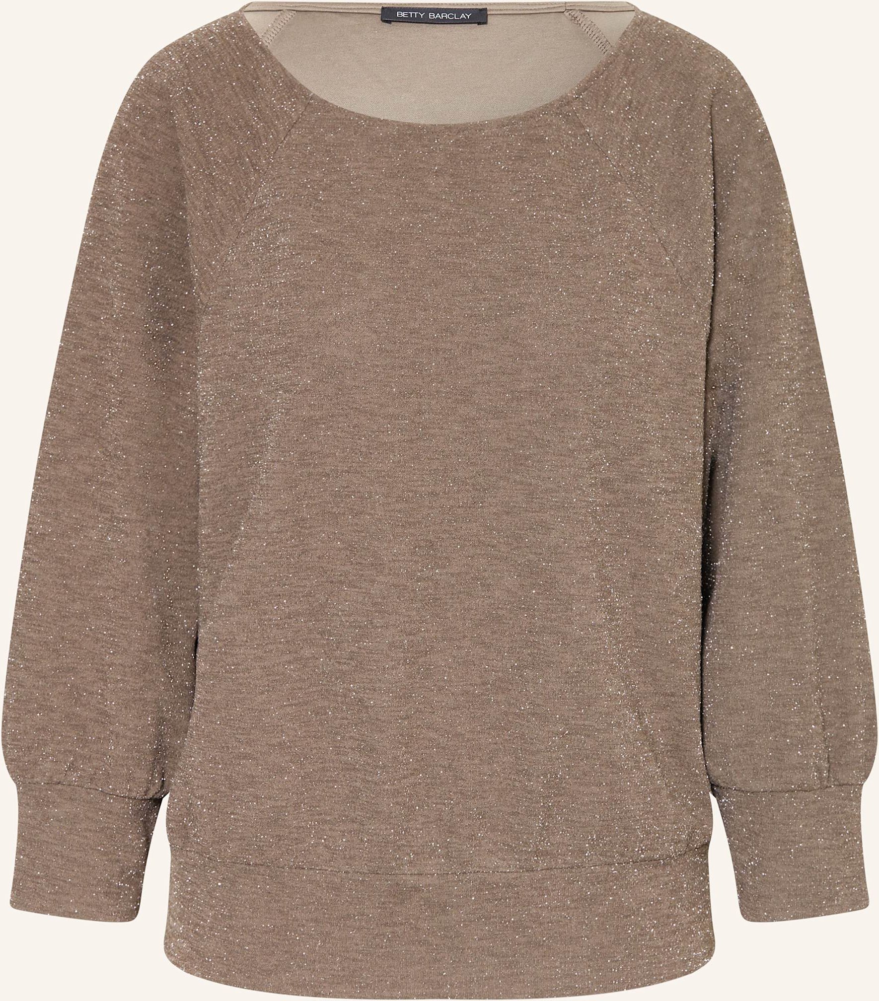 Betty Barclay Pullover Mit 3/4-Arm Und Glitzergarn braun