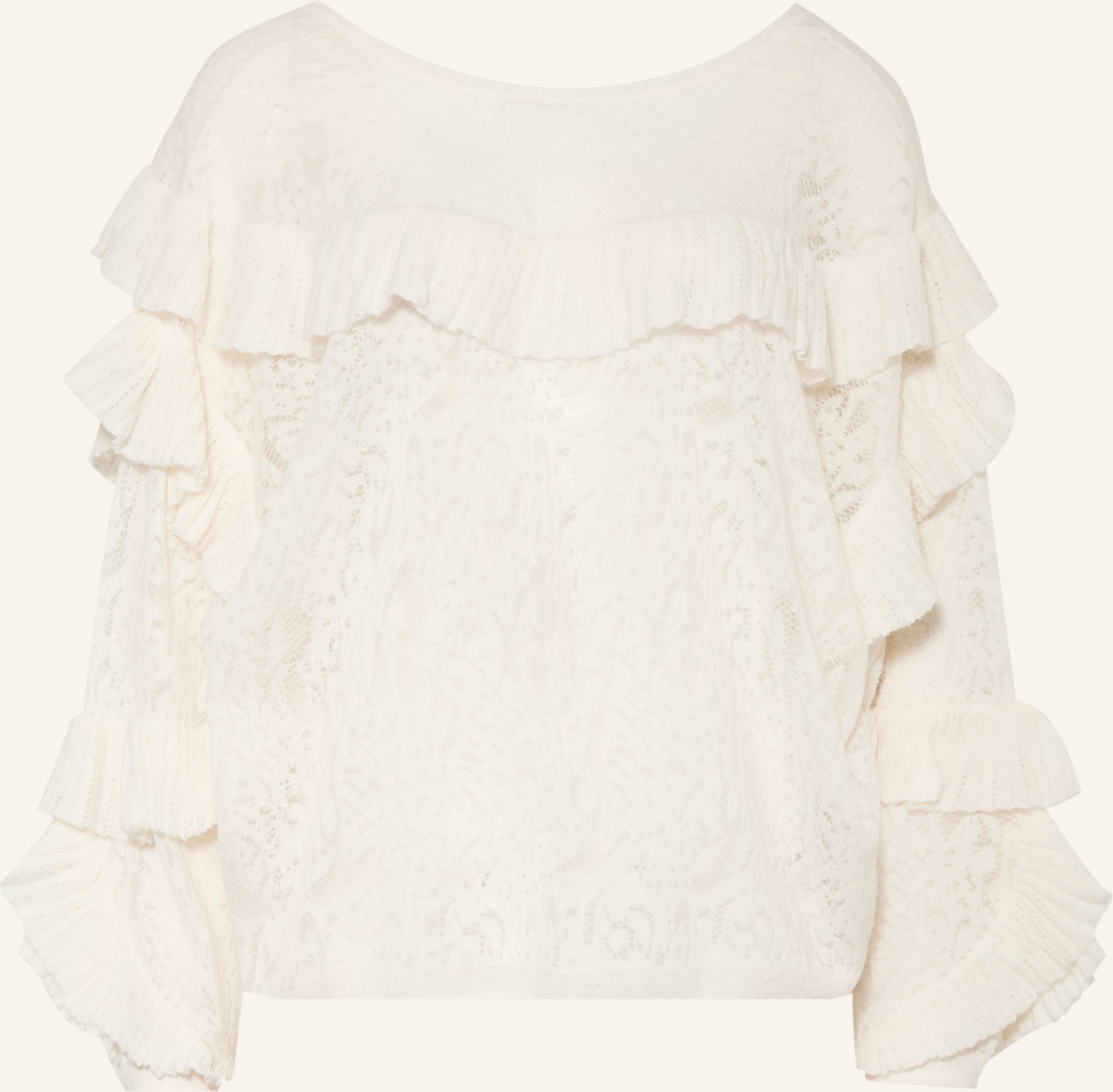 Ba&Sh Pullover Lucas Mit Rüschen weiss