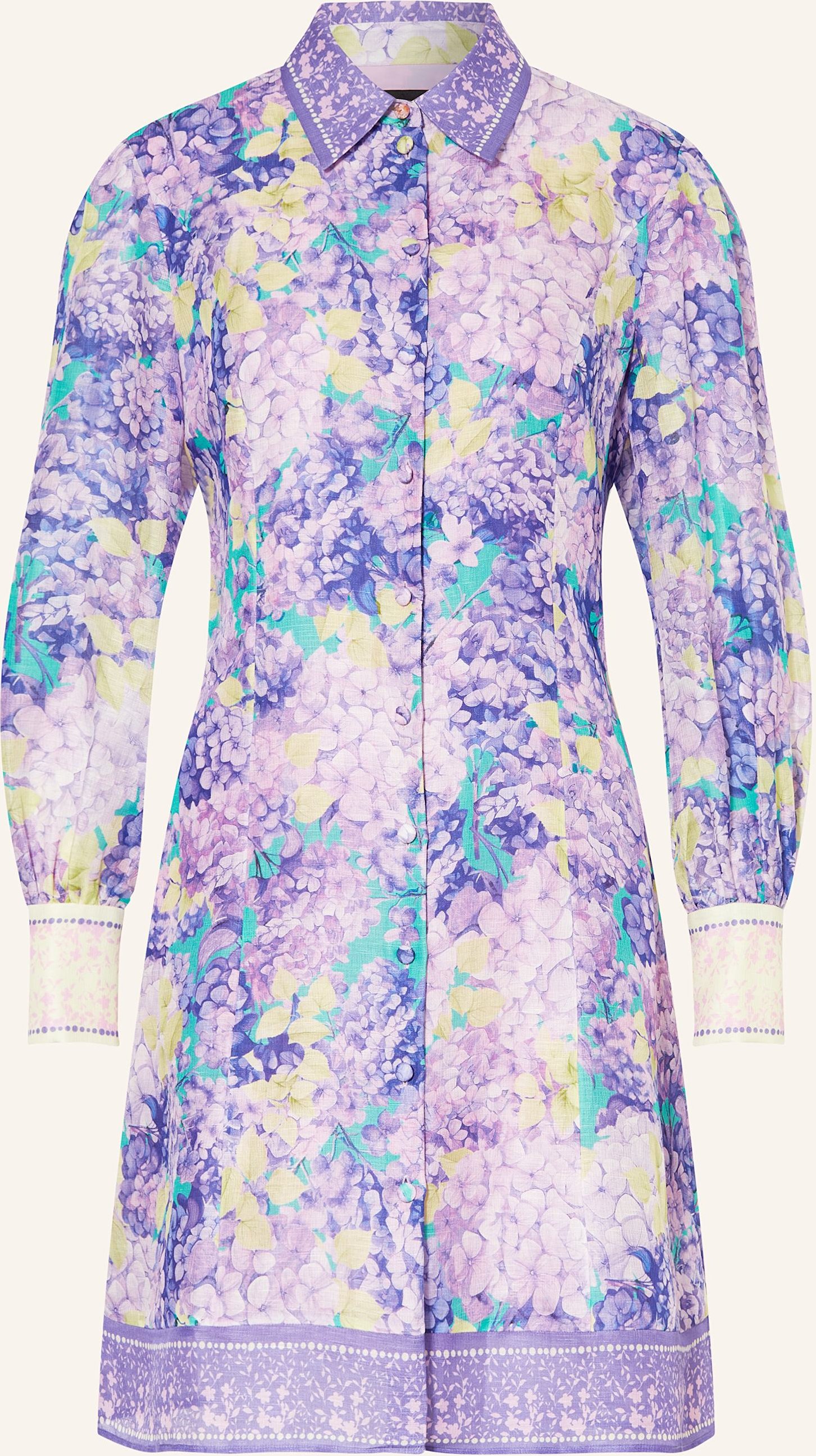 Marc Cain Hemdblusenkleid Mit Seide Und Leinen lila