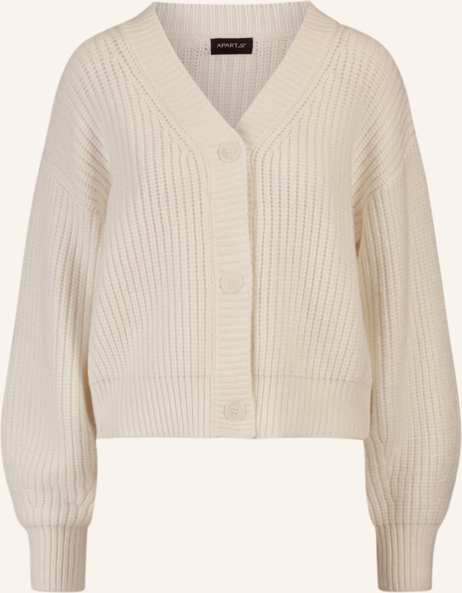 Thumbnail - Apart Oversized Strickjacke weiss