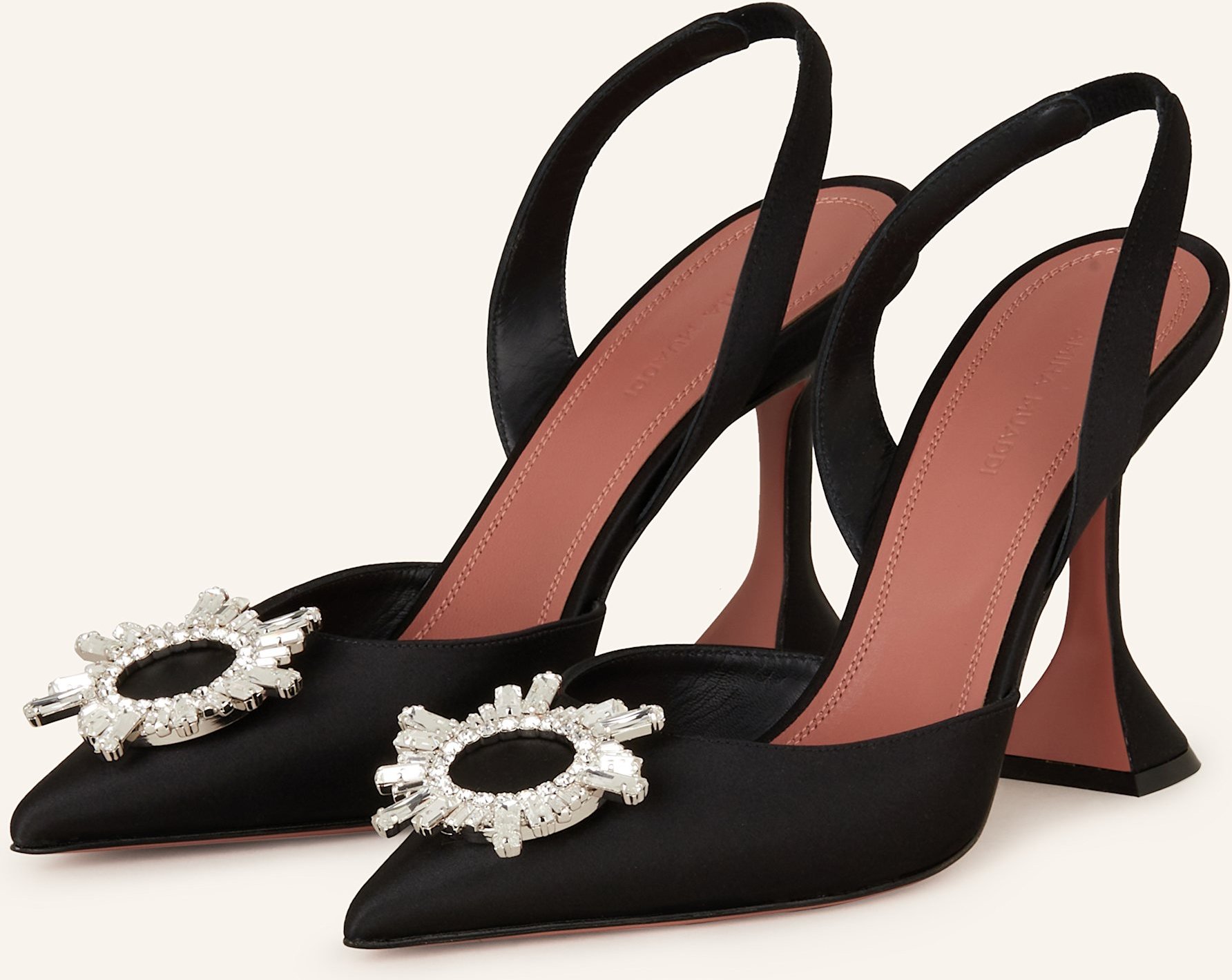 Amina Muaddi Slingpumps Begum schwarz