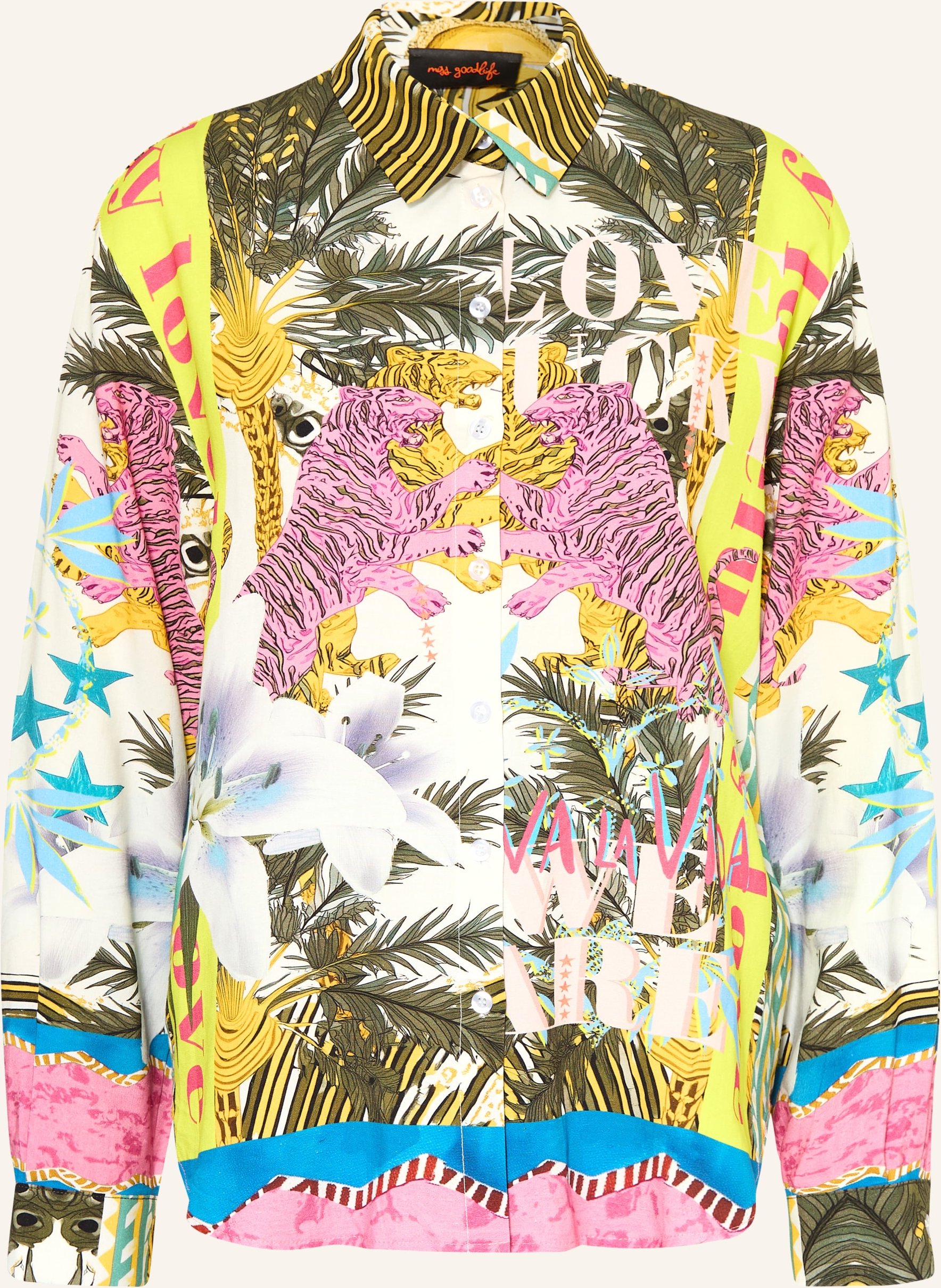 Miss Goodlife Hemdbluse Viva La Jungle pink