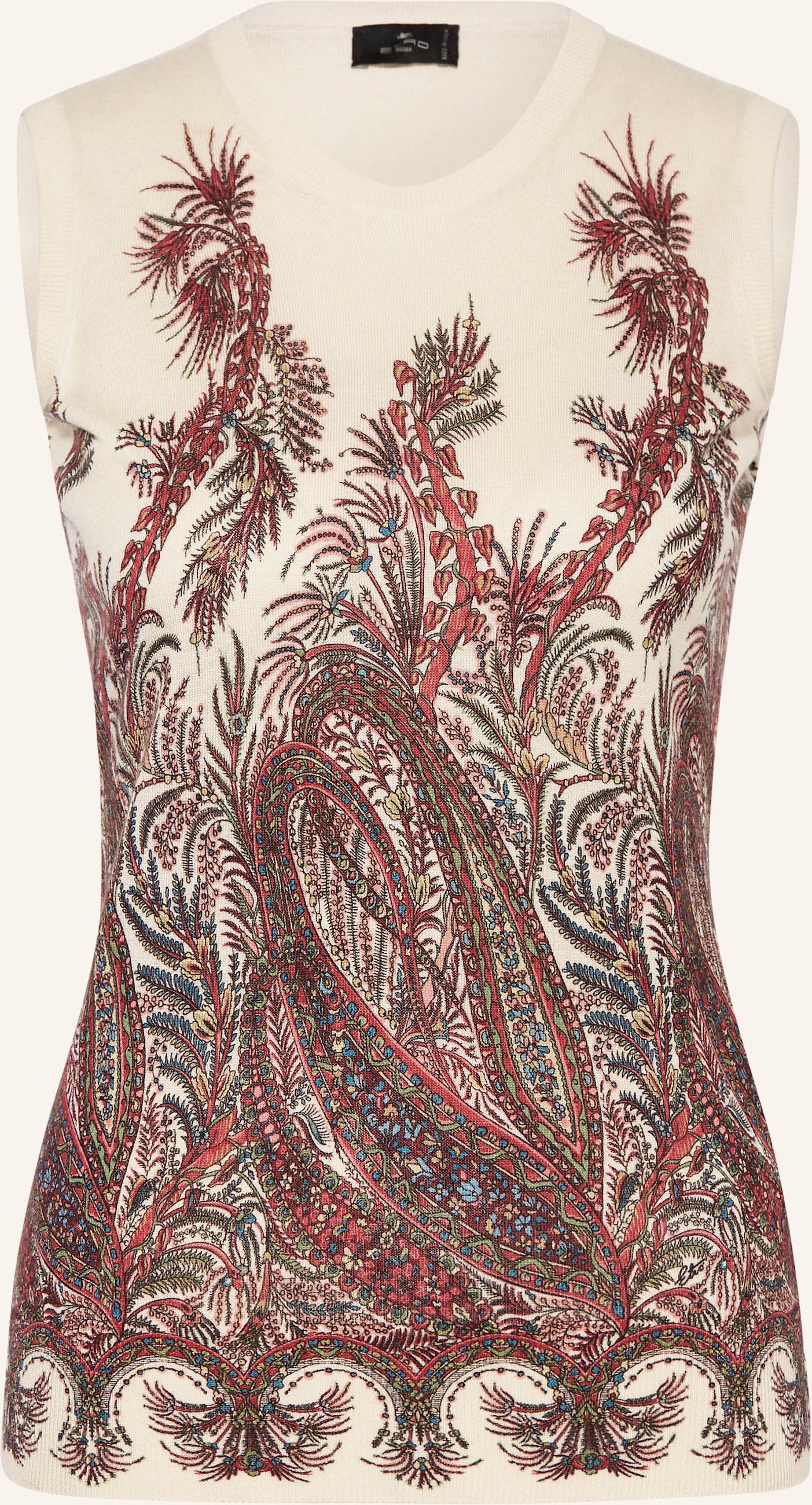 Etro Stricktop Mit Seide rot