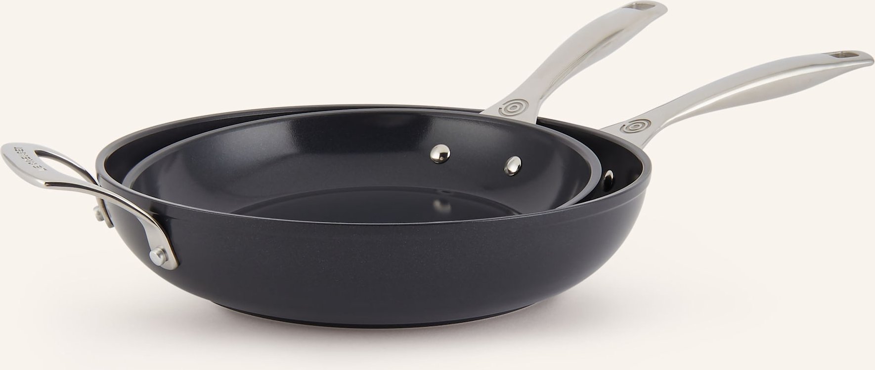 Thumbnail - Le Creuset 2tlg. Pfannen-Set Essential schwarz