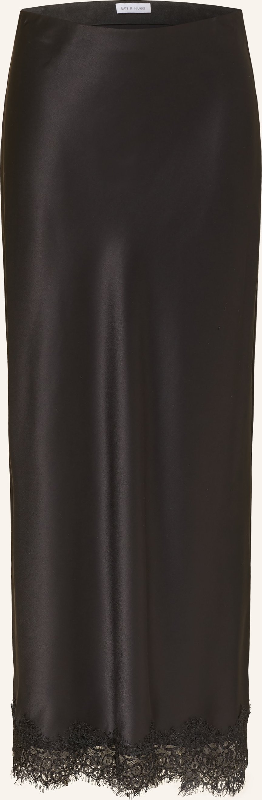Mrs & Hugs Satinrock Mit Spitze schwarz