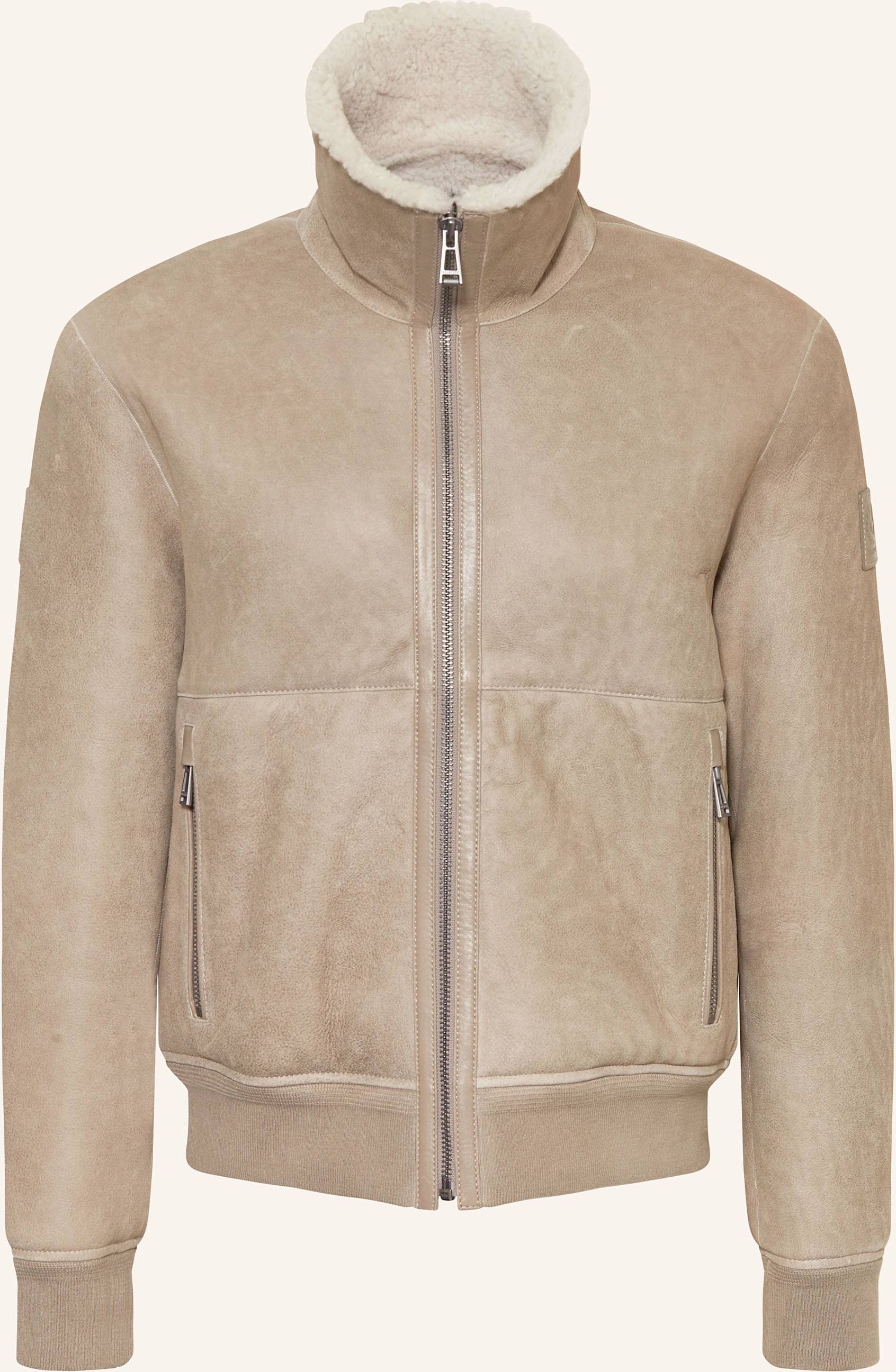 Thumbnail - Belstaff Lederjacke Trace beige