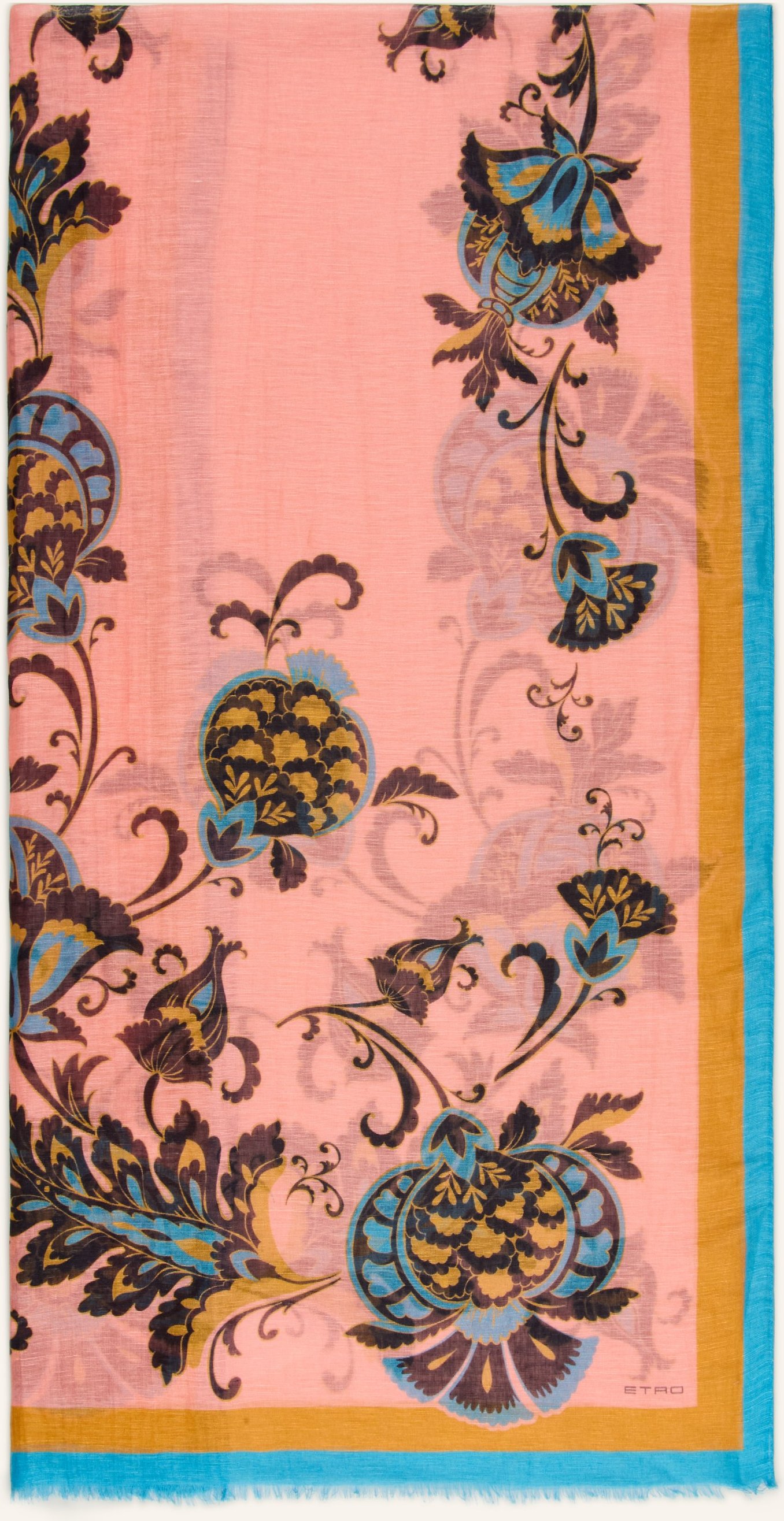 Etro Schal Mit Leinen rosa