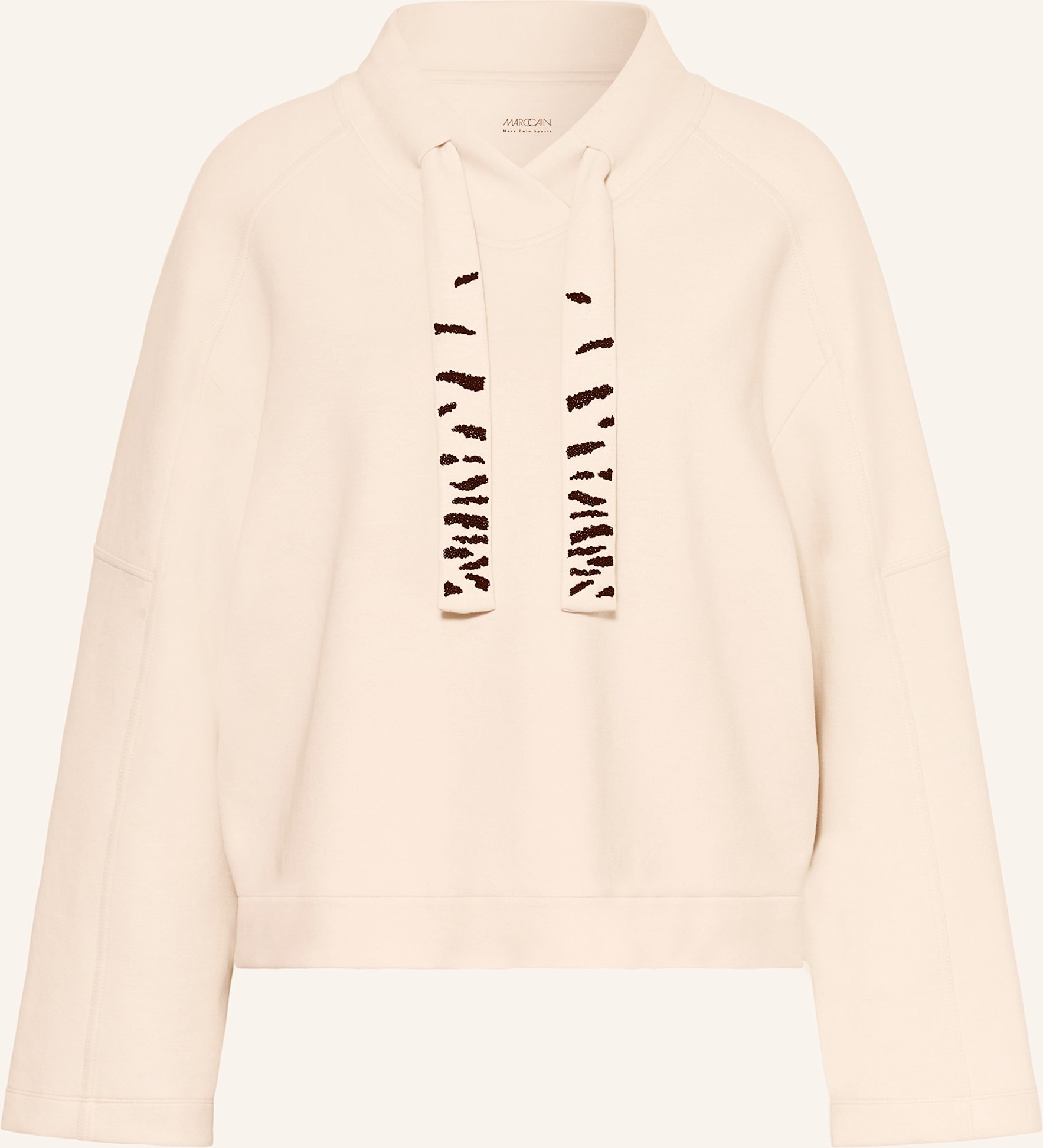 Marc Cain Sweatshirt Mit Schmucksteinen beige