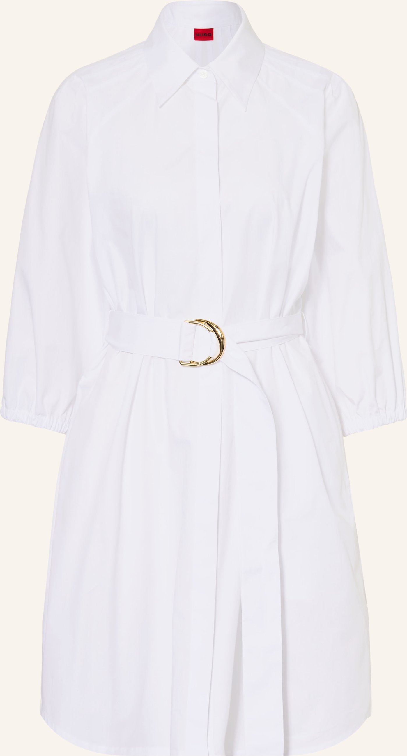 Hugo Hemdblusenkleid Kiloni Mit 3/4-Arm weiss