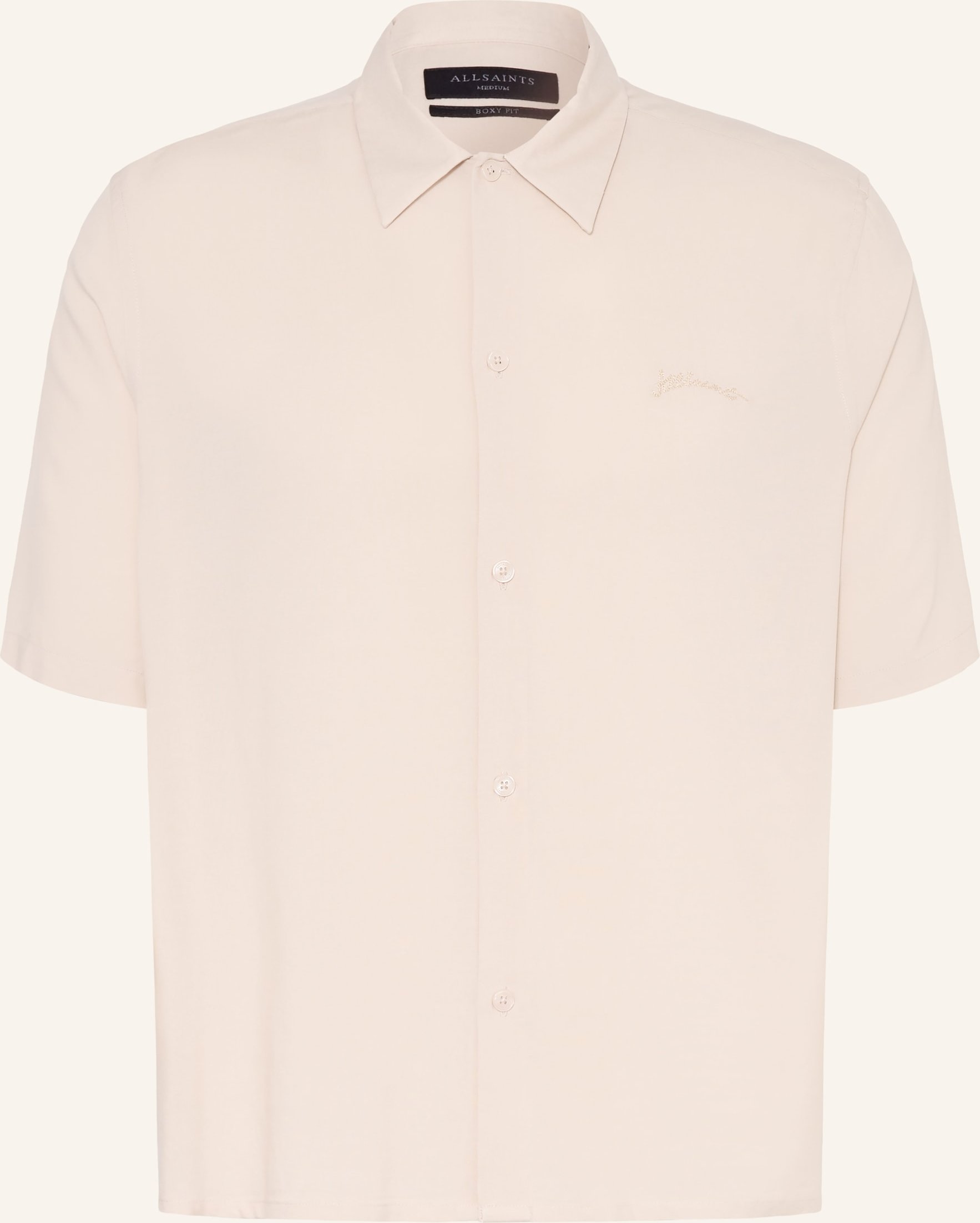 Allsaints Kurzarm-Hemd Baron Comfort Fit beige