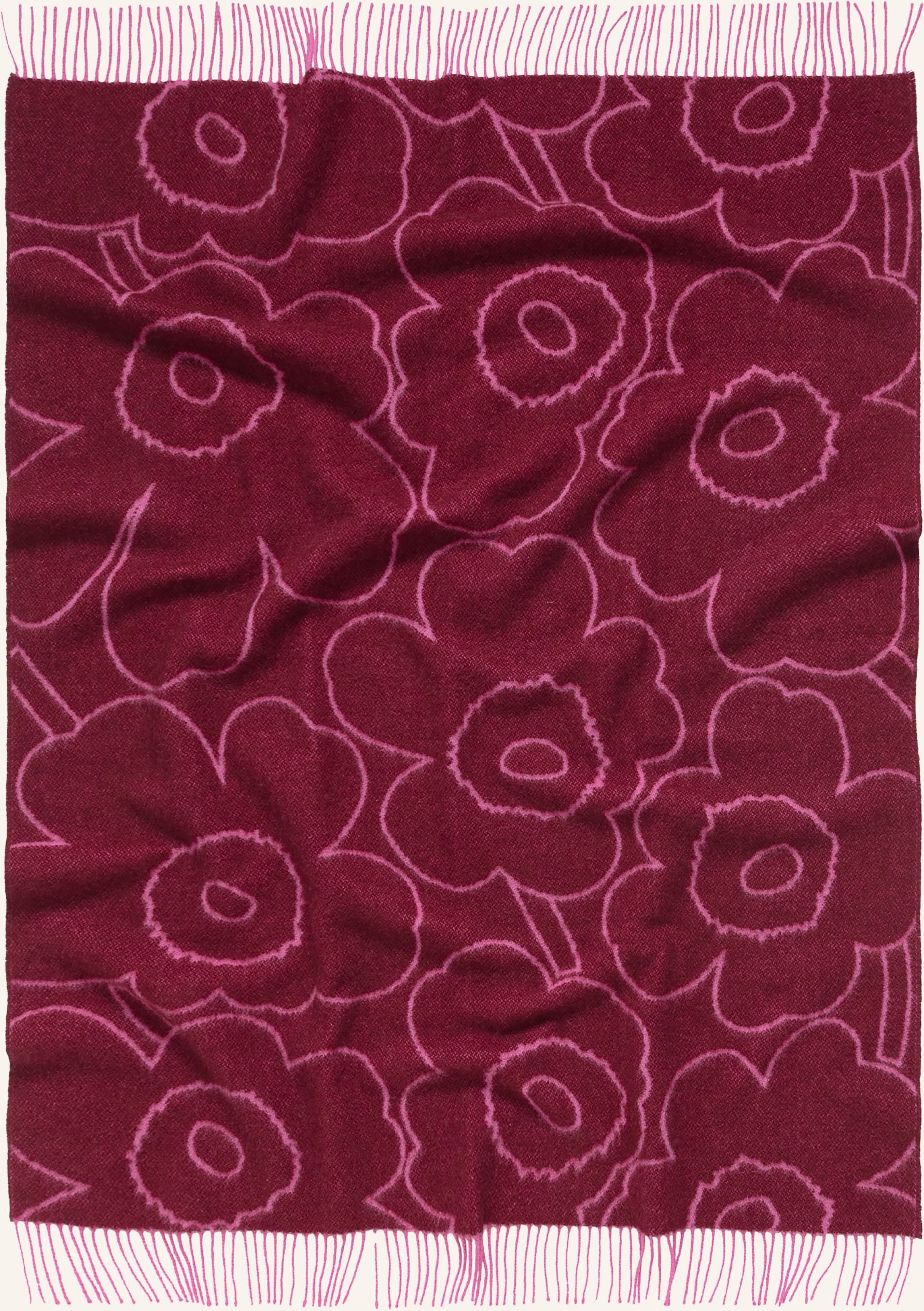 Marimekko Plaid Piirto Unikko rot