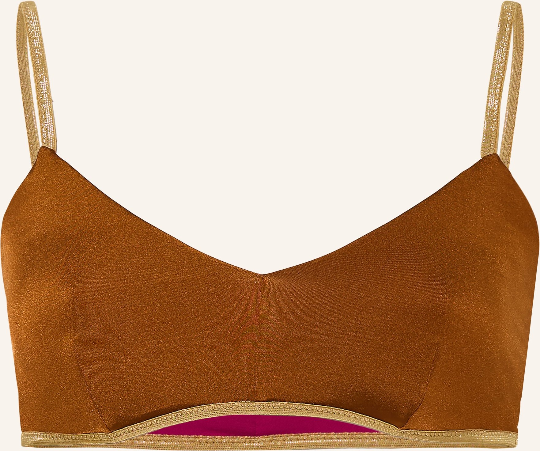 Mymarini Bralette-Bikini-Top Classic Shine Zum Wenden Mit Uv-Schutz 50+ pink