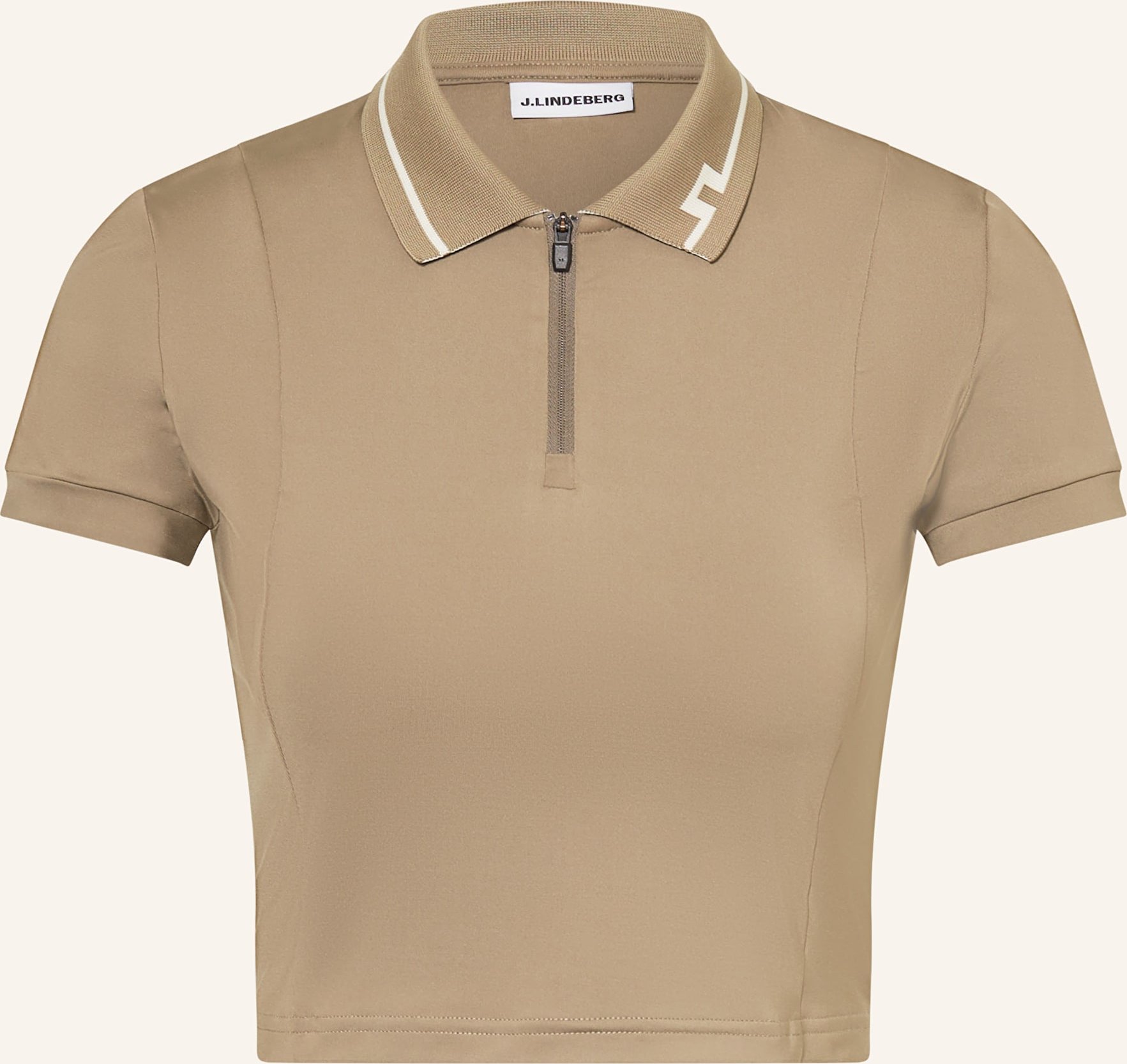 J.Lindeberg Cropped-Poloshirt braun