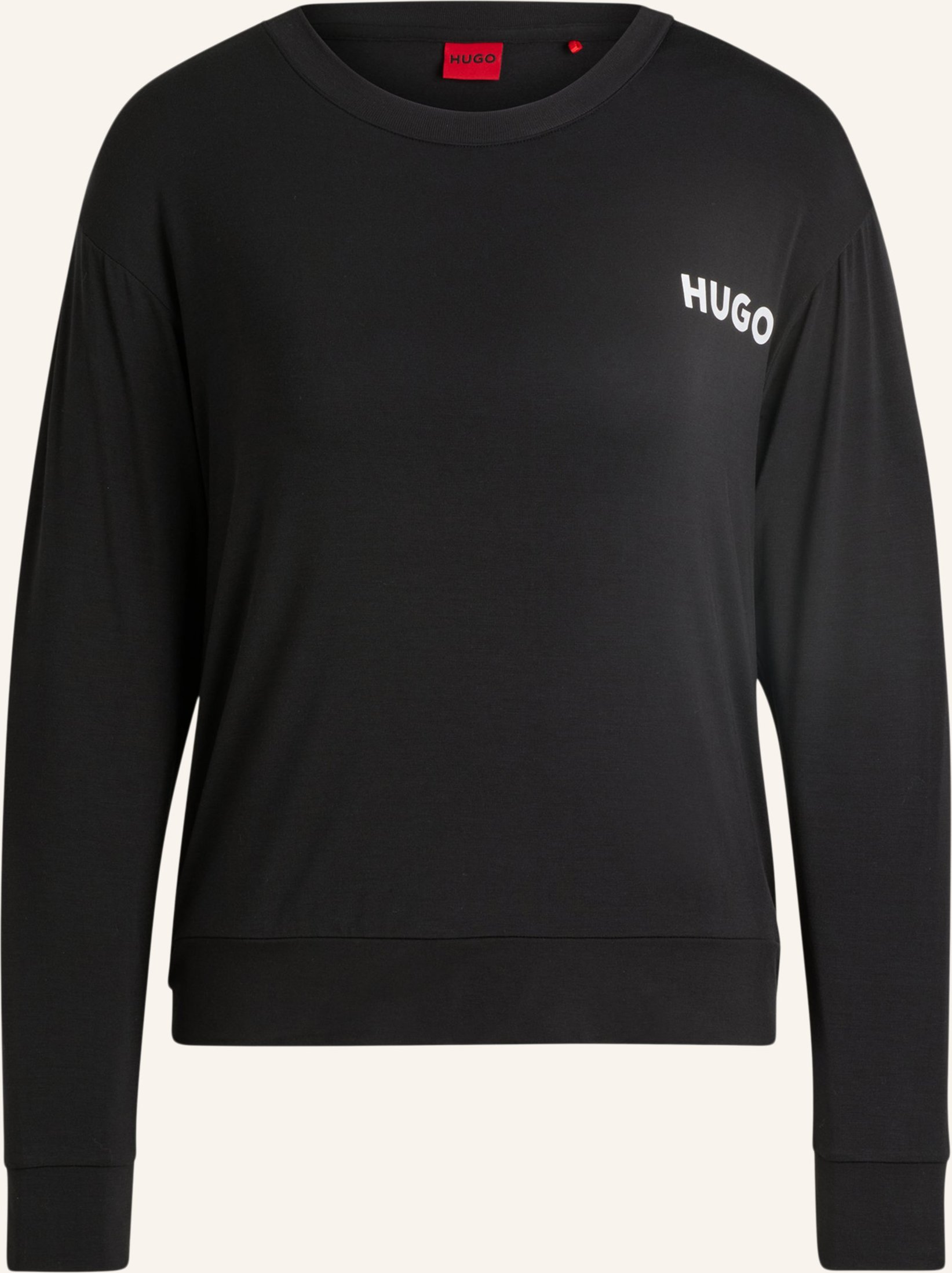 Hugo Pyjama-Oberteil Unite_Ls-Shirt Relaxed Fit schwarz