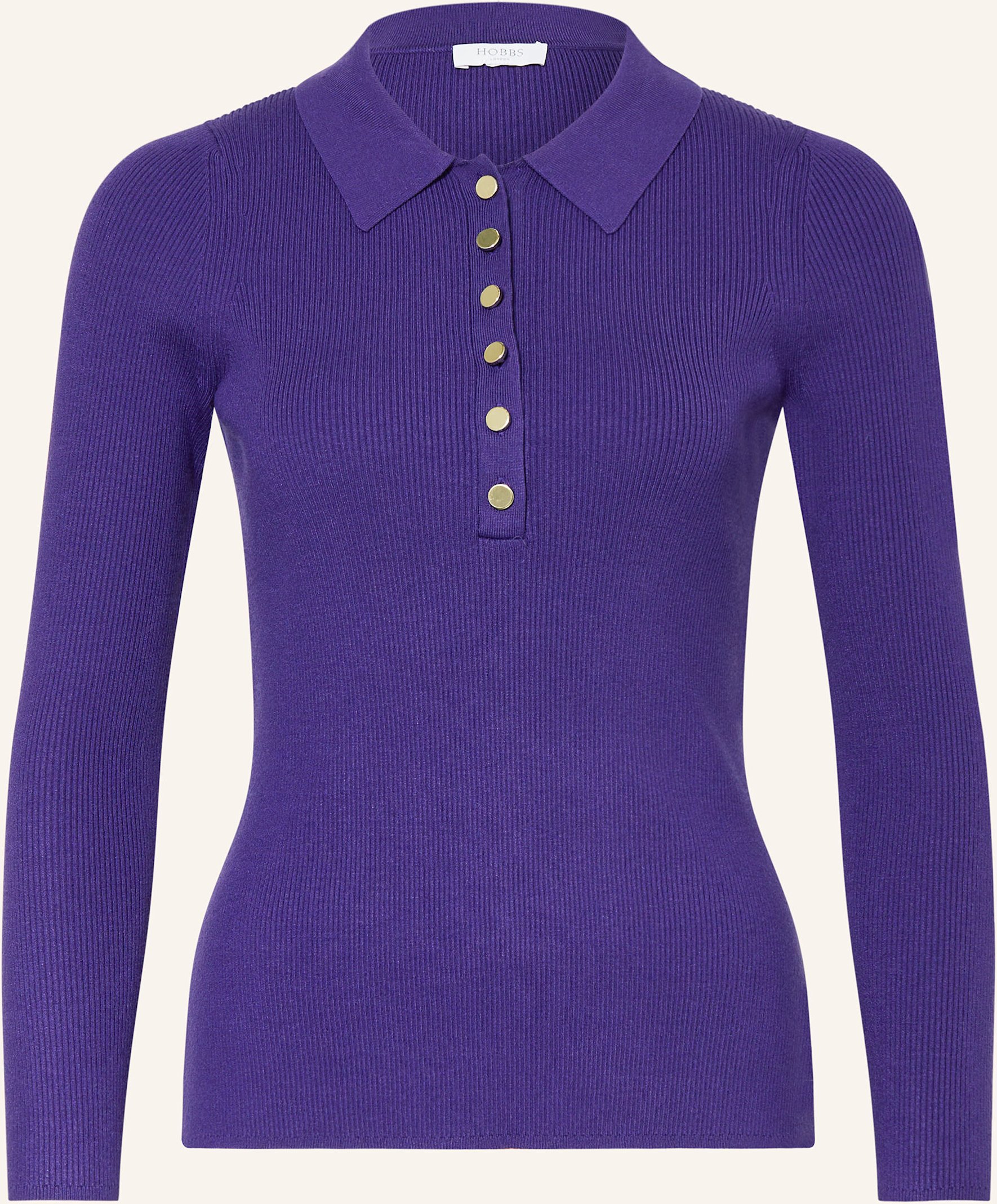 Hobbs Strick-Poloshirt Fara lila