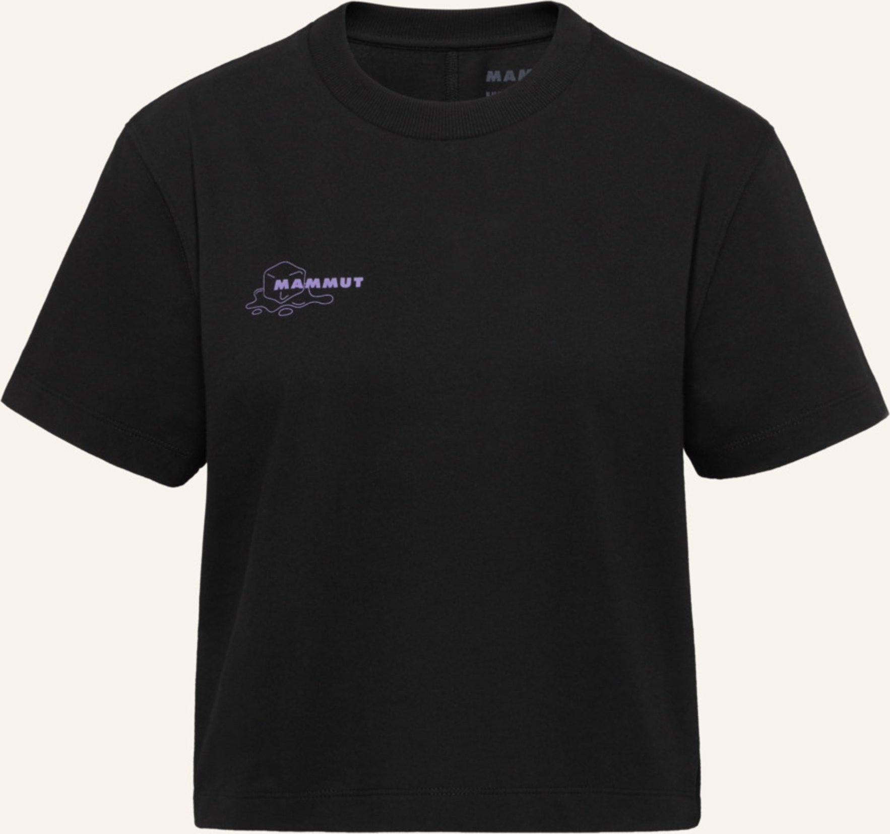 Mammut Mammut Base Cropped T-Shirt Women Glacier schwarz