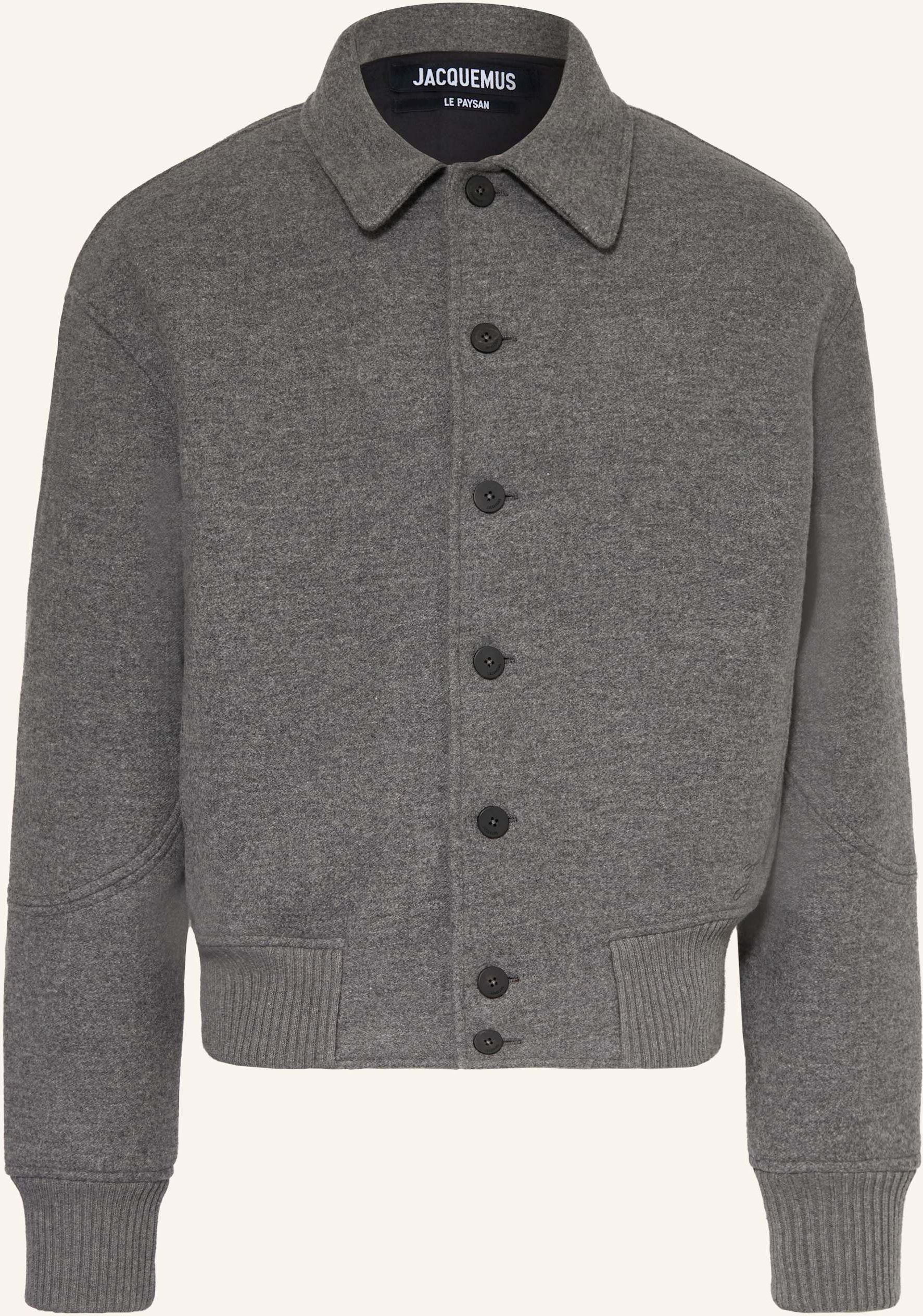 Thumbnail - Jacquemus Jacke Le Bomber Feltro grau