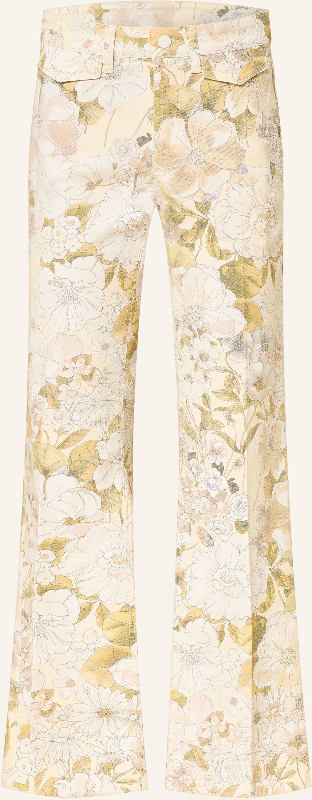 Cambio Bootcut-Hose Fabienne beige