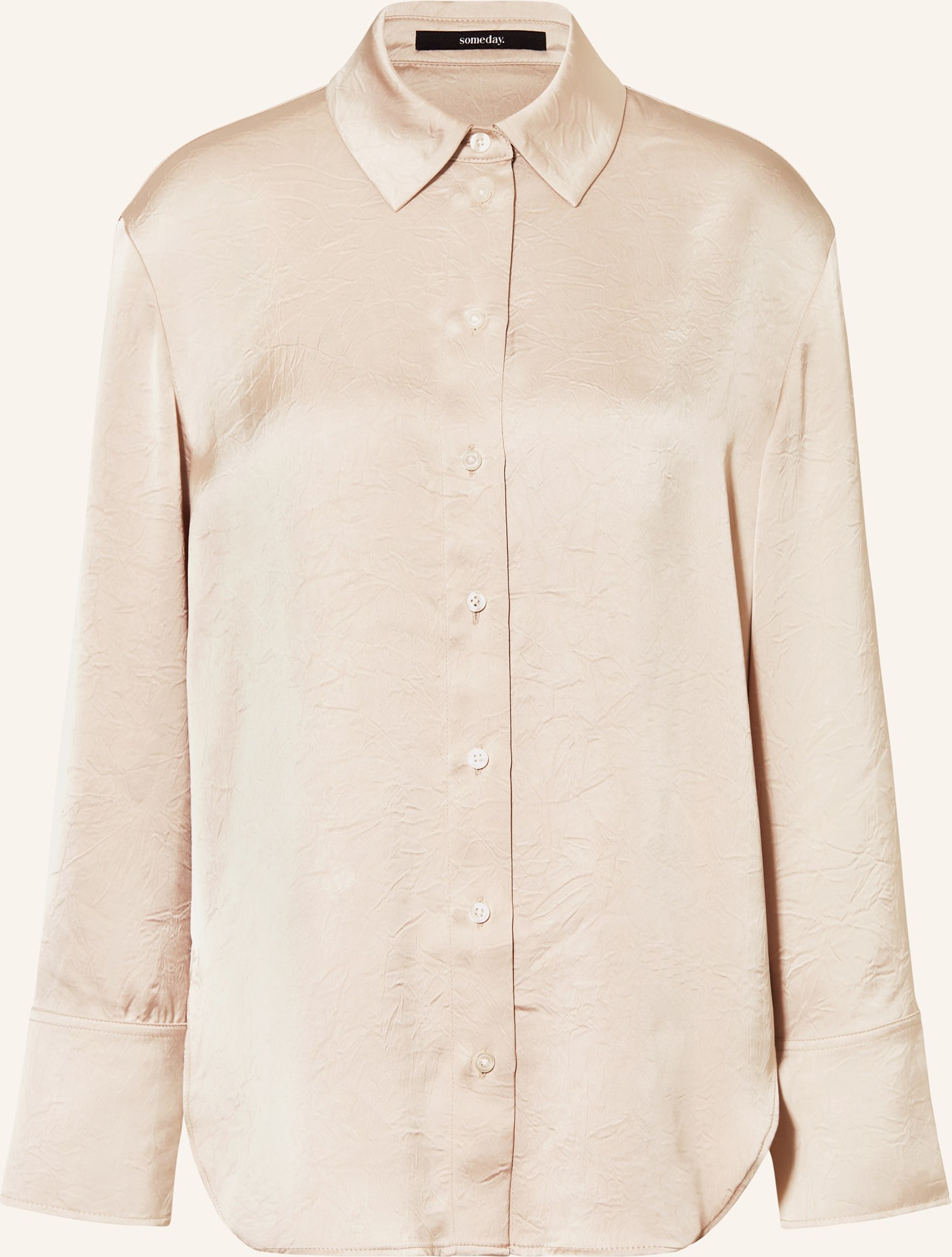 Someday Hemdbluse Zelara Aus Satin beige